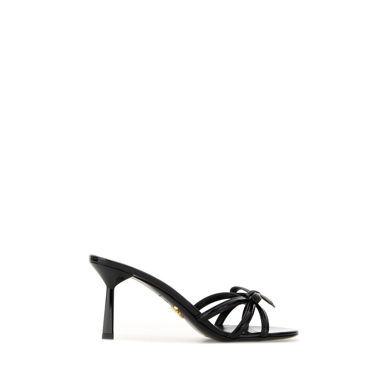 Prada PRADA Black Leather 80mm With Bow Mules New & Authentic (Wom Size US 8 / IT 38 - 3 Thumbnail