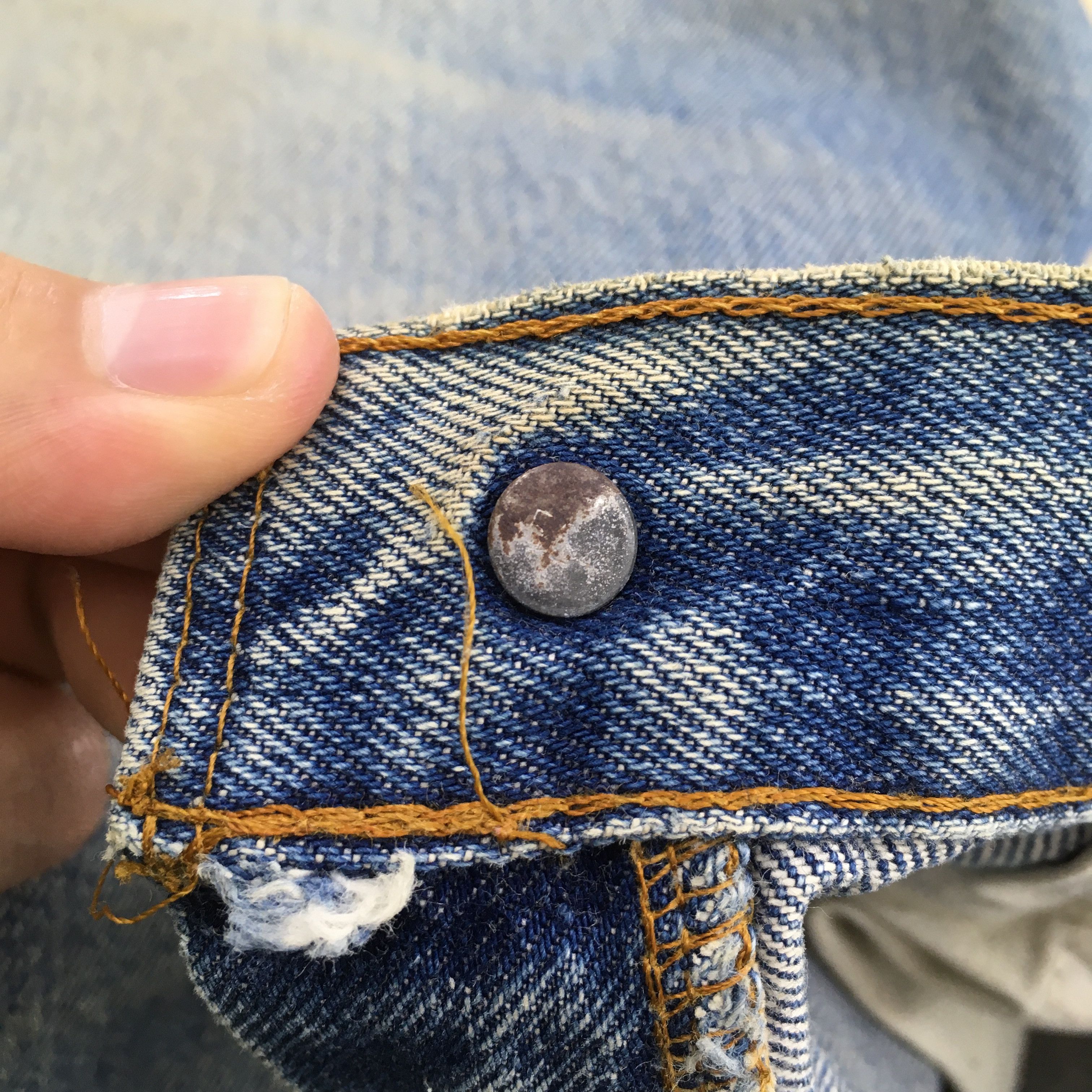 Levi's Size 31x28.5 Vintage 70s Levi's 501 Selvedge Jeans S1254 Size US 31 - 13 Thumbnail