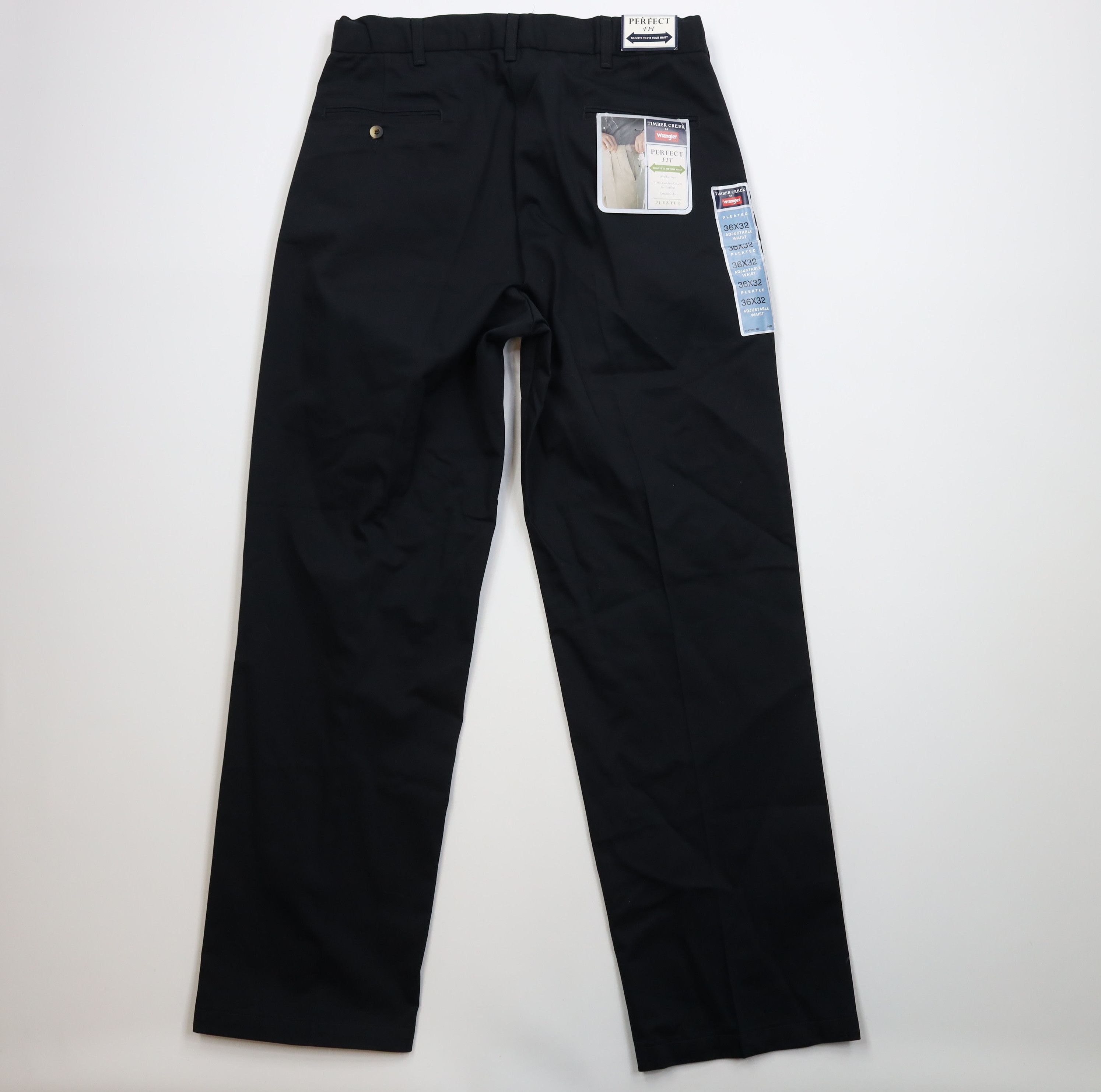 Wrangler Deadstock Vintage Y2K Wrangler Wide Leg Chino Pants Black Size US 36 / EU 52 - 10 Thumbnail
