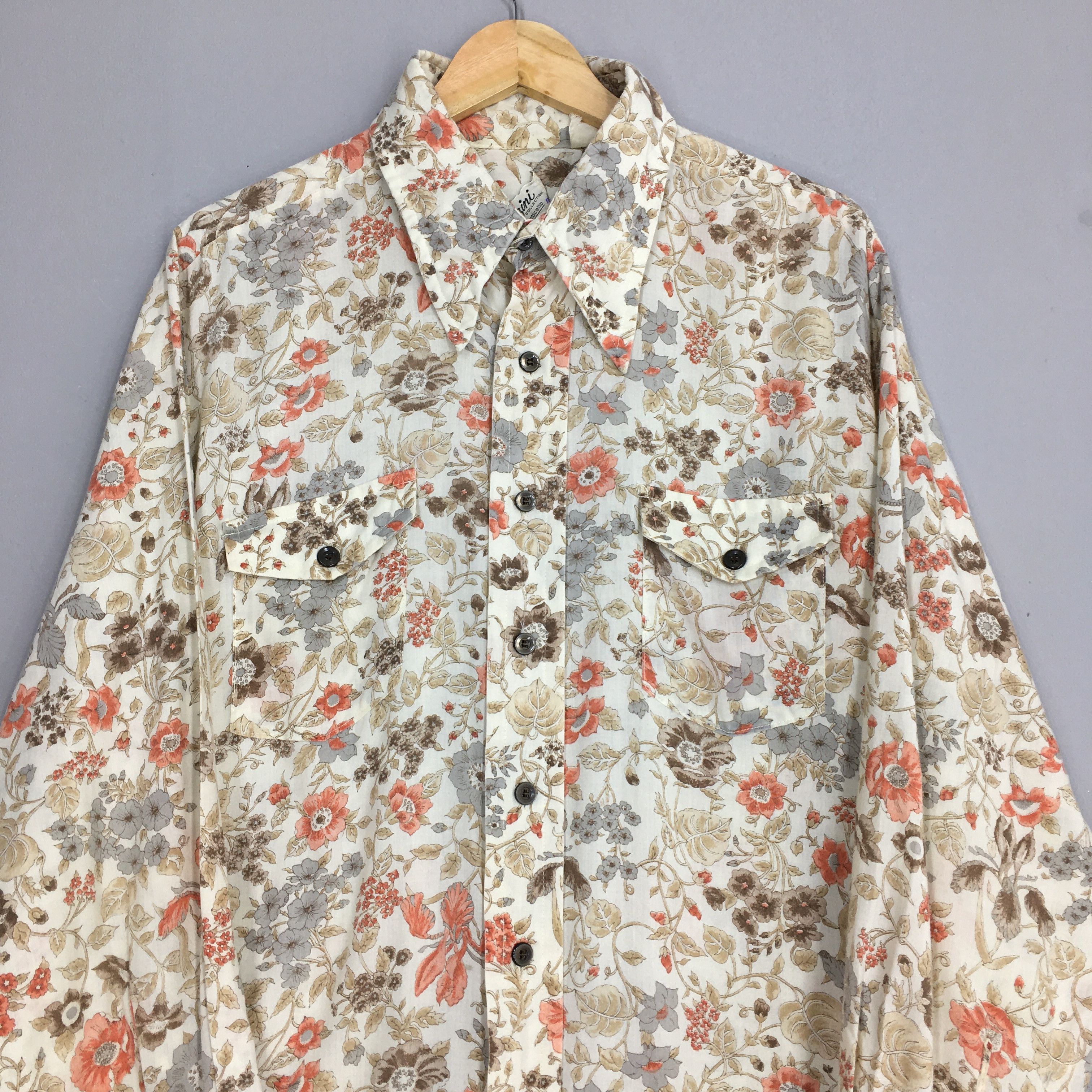 Vintage Vintage Floral Casual Wear Aloha Tropical Shirt Large Size US L / EU 52-54 / 3 - 2 Thumbnail