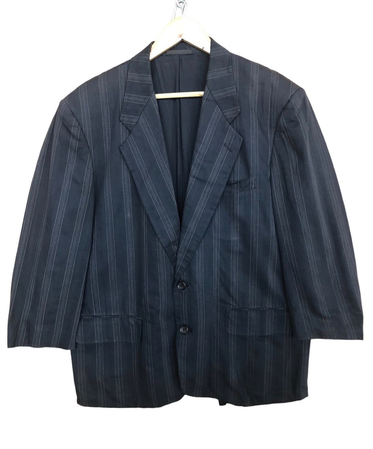 Comme des Garcons Homme Vintage COMME DES GARCONS HOMME Striped Blazer Jacket Size US M / EU 48-50 / 2 - 1 Thumbnail