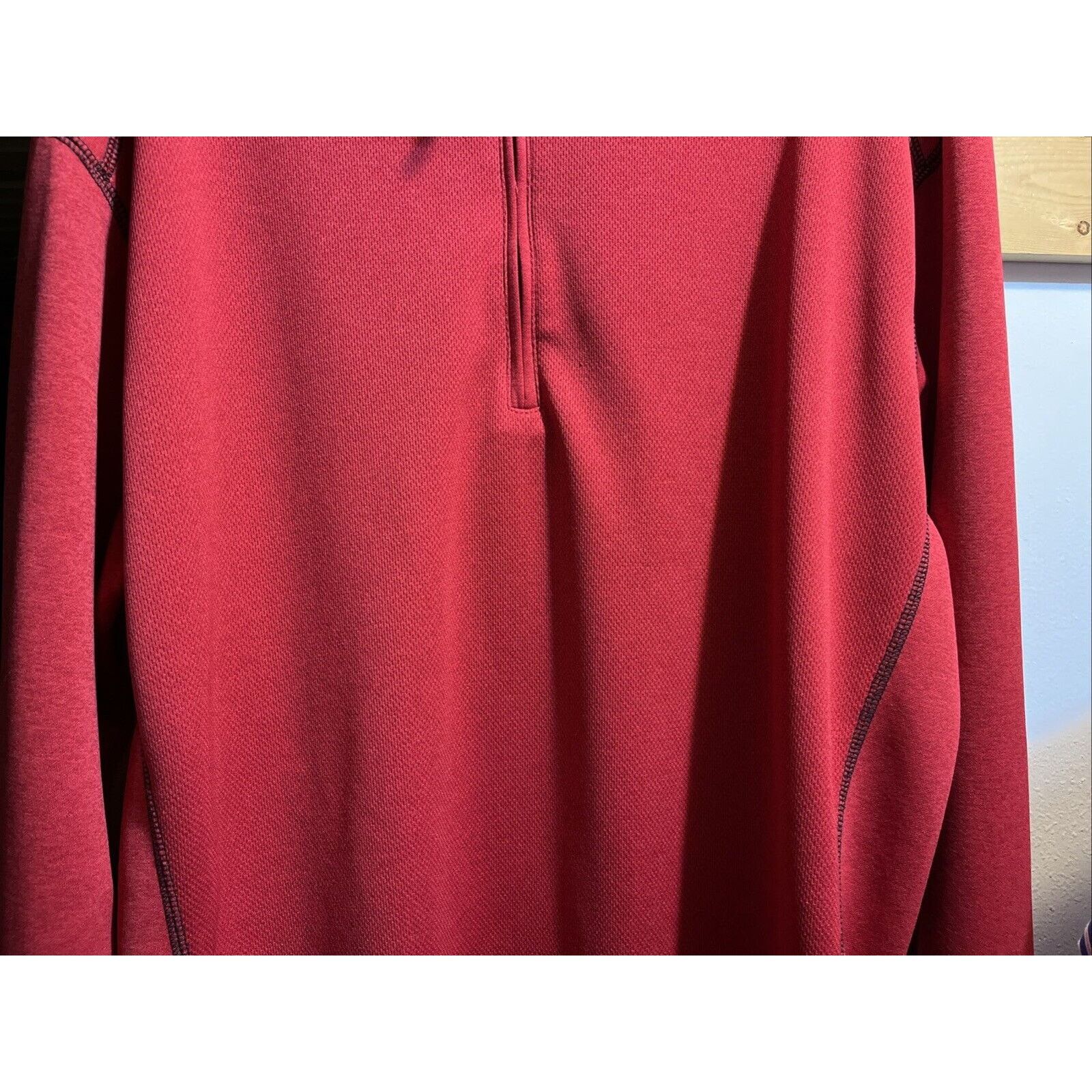 Lone Cypress By Pebble Beach Pebble Beach Performance Men’s L Red LS 1/4 Zip Windbreaker Size US L / EU 52-54 / 3 - 7 Thumbnail