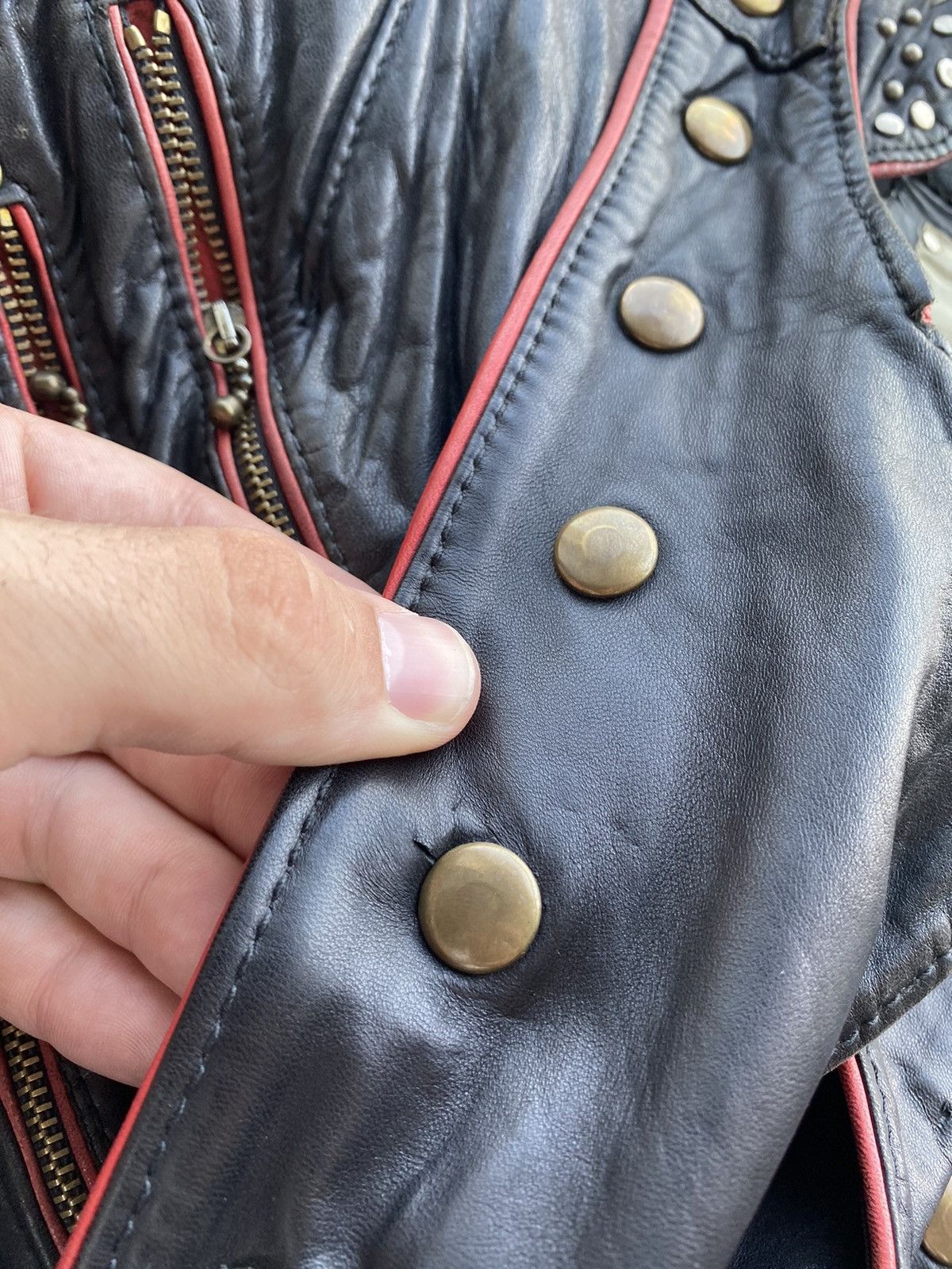Other 🔗GOTHIC PUNK OPIUM ZIPPER BONDAGE LEATHER JACKET OWENS ISSEY Size US M / EU 48-50 / 2 - 7 Thumbnail