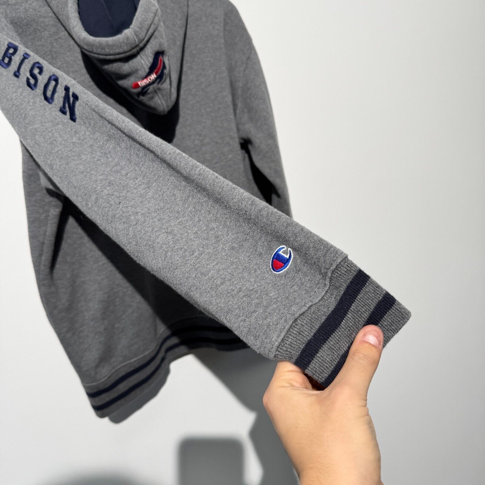 Champion × Vintage Champion Unisex Gray Cotton Zip Hoodie Size S Howard Size US S / EU 44-46 / 1 - 14 Thumbnail