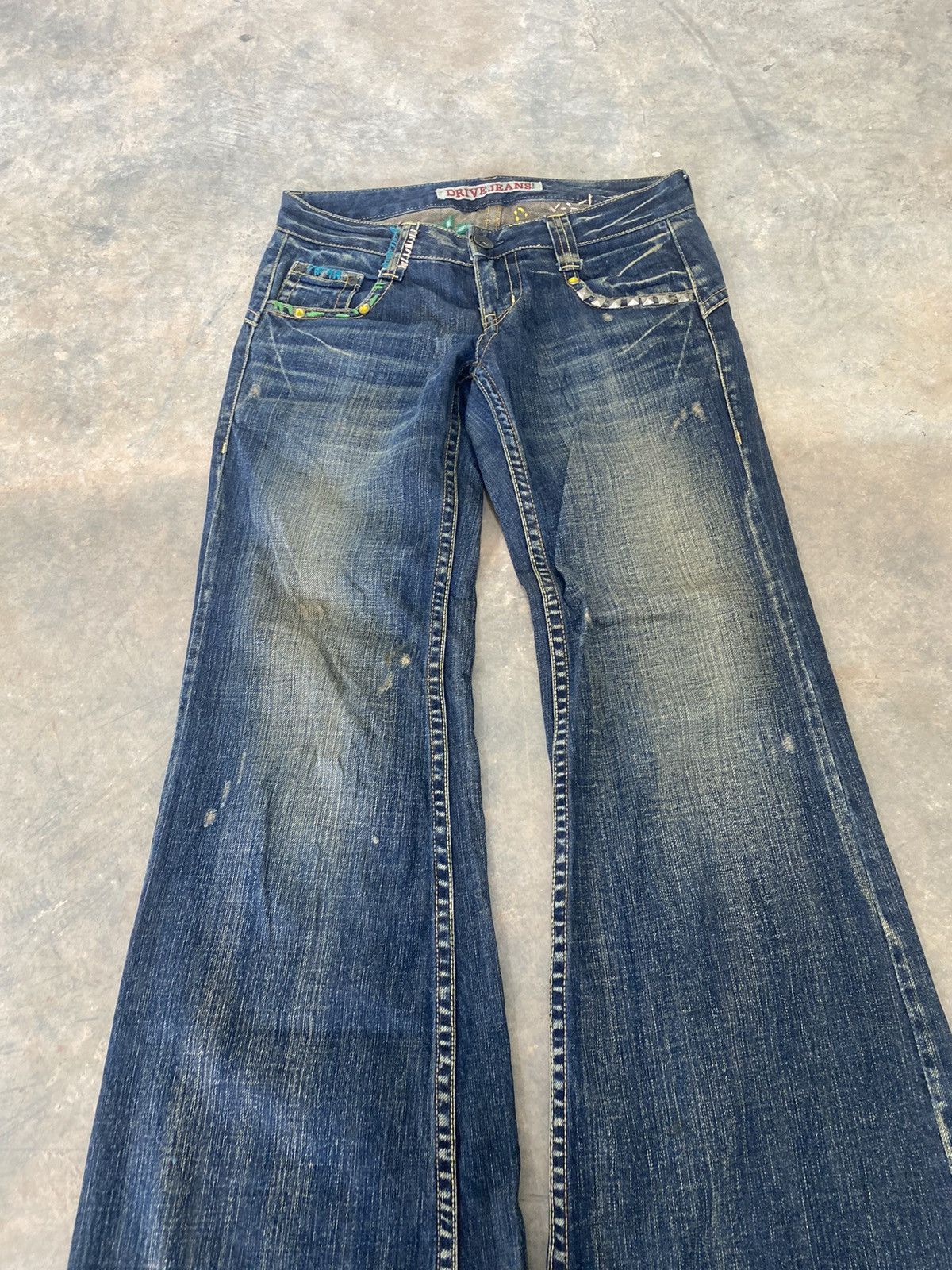 Hysteric Glamour Flare ☠️ Drive Jeans Mud Wash Punk Grunge Lgb Size US 30 / EU 46 - 4 Thumbnail