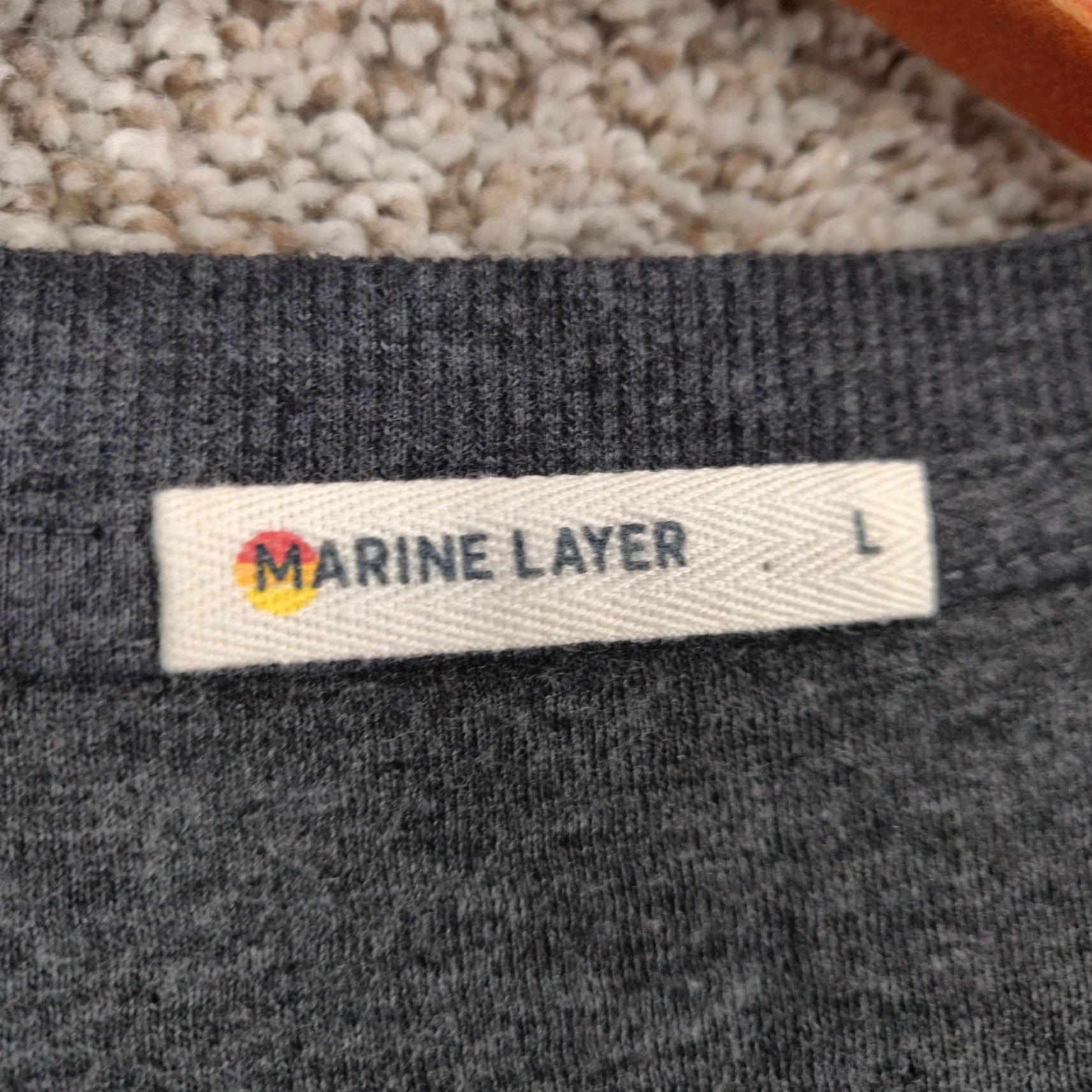 Marine Layer Marine Layer Shirt Mens L Striped Henley Double Knit Cabin Style Bohemian Classic Outdoor Preppy USA Mens Size US L / EU 52-54 / 3 - 5 Thumbnail