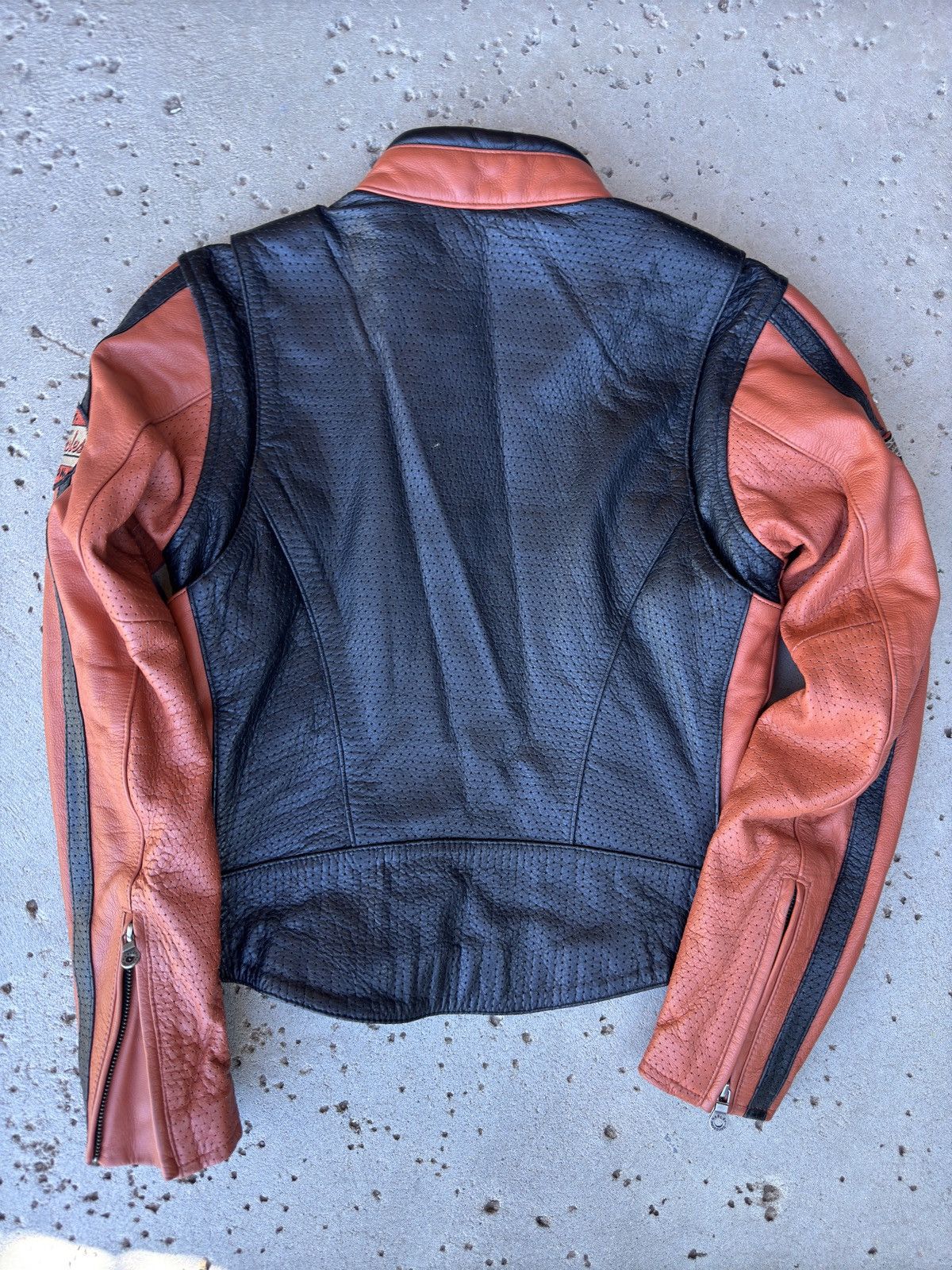 Harley Davidson HARLEY DAVIDSON 2005 Leather Patch Jacket Size XS Size XS / US 0-2 / IT 36-38 - 9 Thumbnail