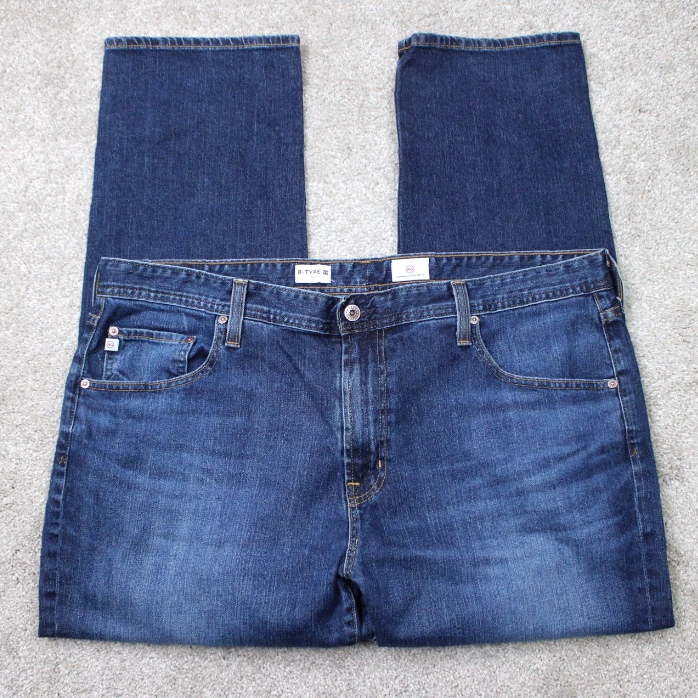 Denime AG Adriano Goldschmied Jeans Mens 41x29 Blue 5-Pocket Denim Straight Classic Vintage: No Size US 42 / EU 58 - 2 Thumbnail