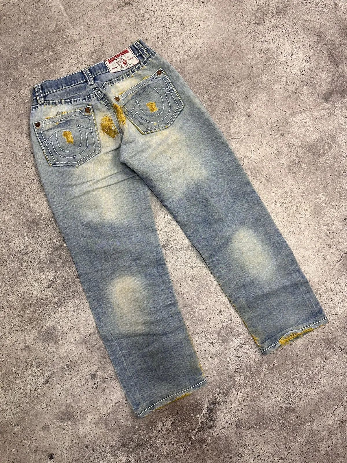 True Religion Vintage USA True Religion Japan Distressed Faded Denim Y2K Size US 31 - 12 Thumbnail