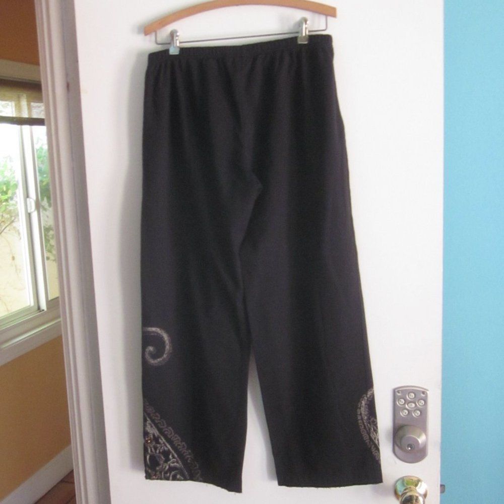 Vintage LA Blend Black Cotton Womens Sweatpants Size L Loungewear Size 29" - 8 Thumbnail