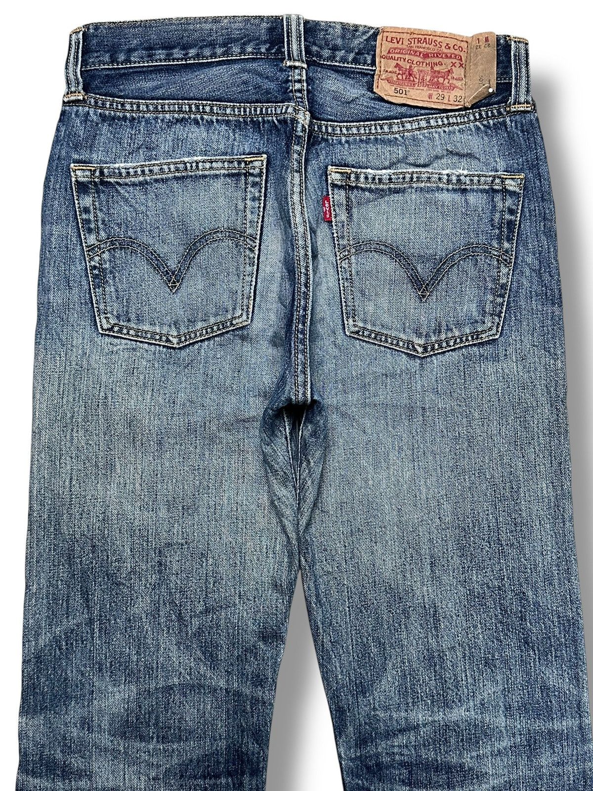 Levi's Levis 501 Vintage Y2K With Distressed Straight Leg Butterfly Size US 30 / EU 46 - 4 Thumbnail