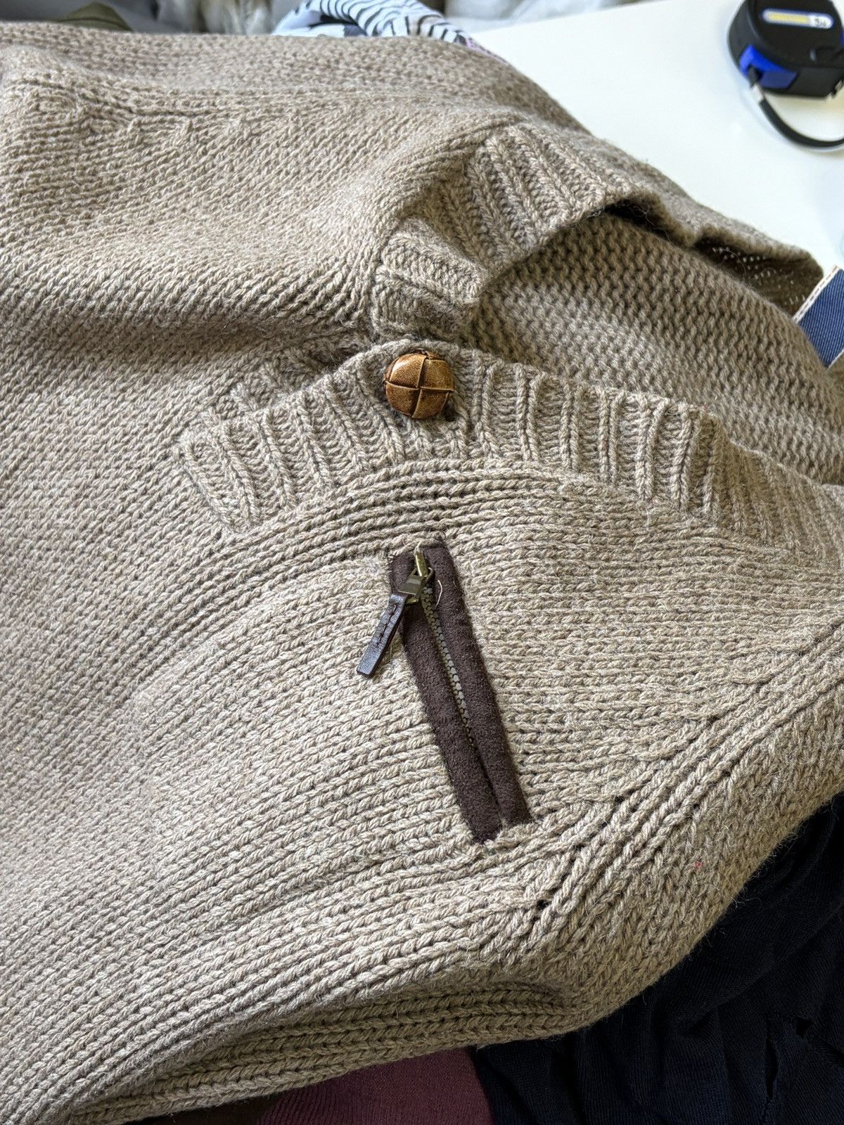 Jean Paul Gaultier Vintage Jean Paul Gaultier Elbow Patch Zip Pocket Sweater M Size US M / EU 48-50 / 2 - 11 Thumbnail