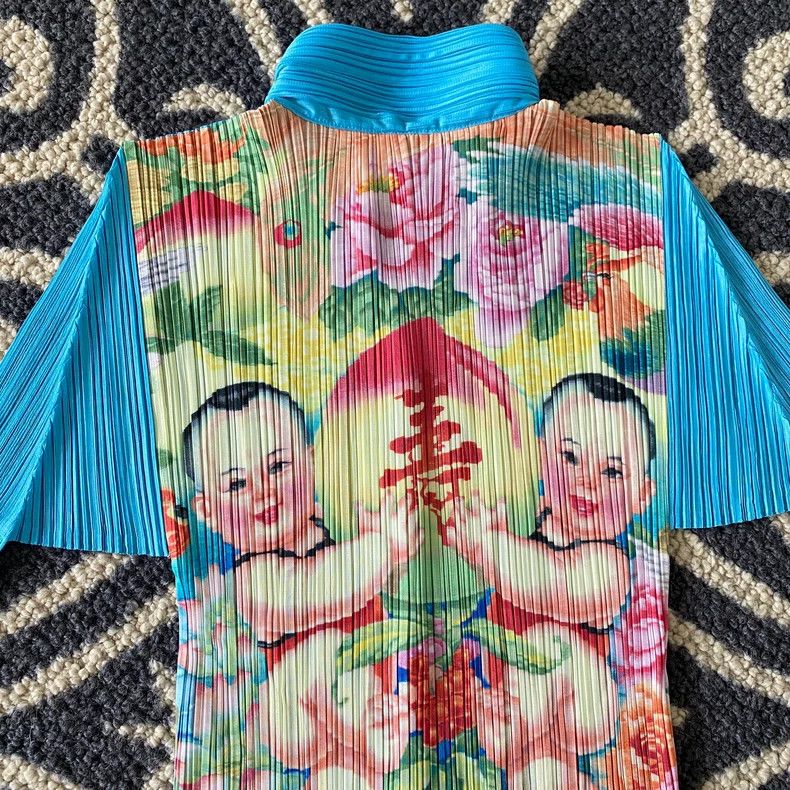 Issey Miyake Issey Miyake Blue Fuwa pleated long-sleeved shirt Size L / US 10 / IT 46 - 6 Thumbnail