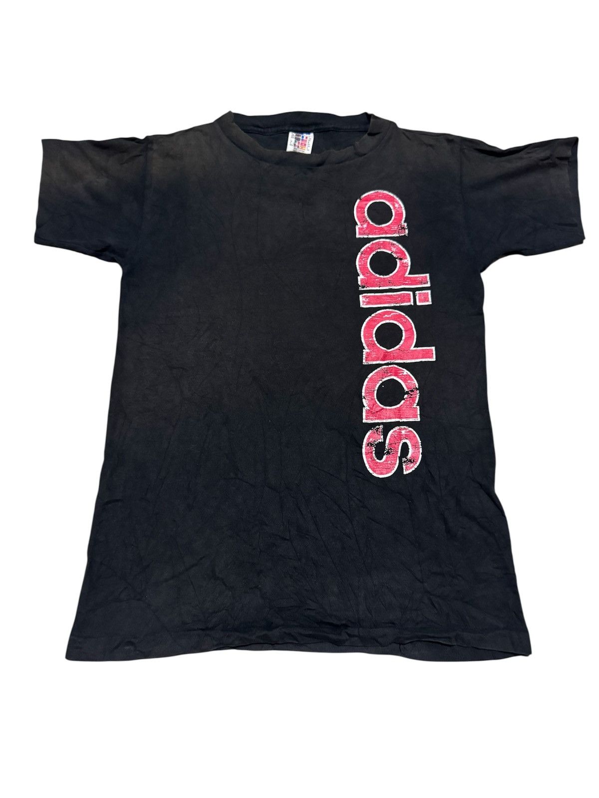 Adidas Vtg 90’s Adidas 🇺🇸 Big Logo Trefoil Spellout Shirt Size US S / EU 44-46 / 1 - 2 Thumbnail