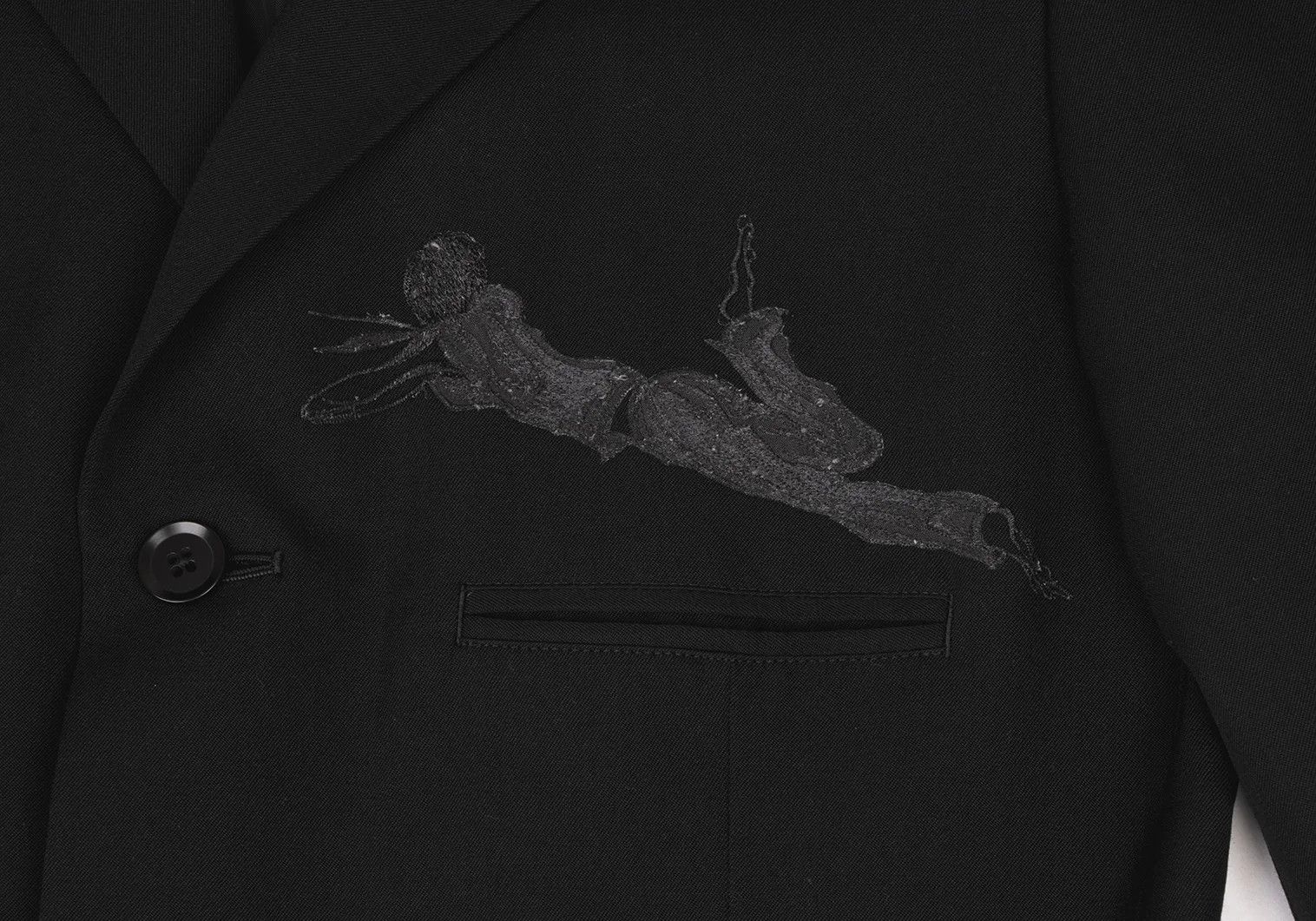 Yohji Yamamoto Yohji Yamamoto Wool Gabardine Embroidered Jacket Size US M / EU 48-50 / 2 - 3 Thumbnail