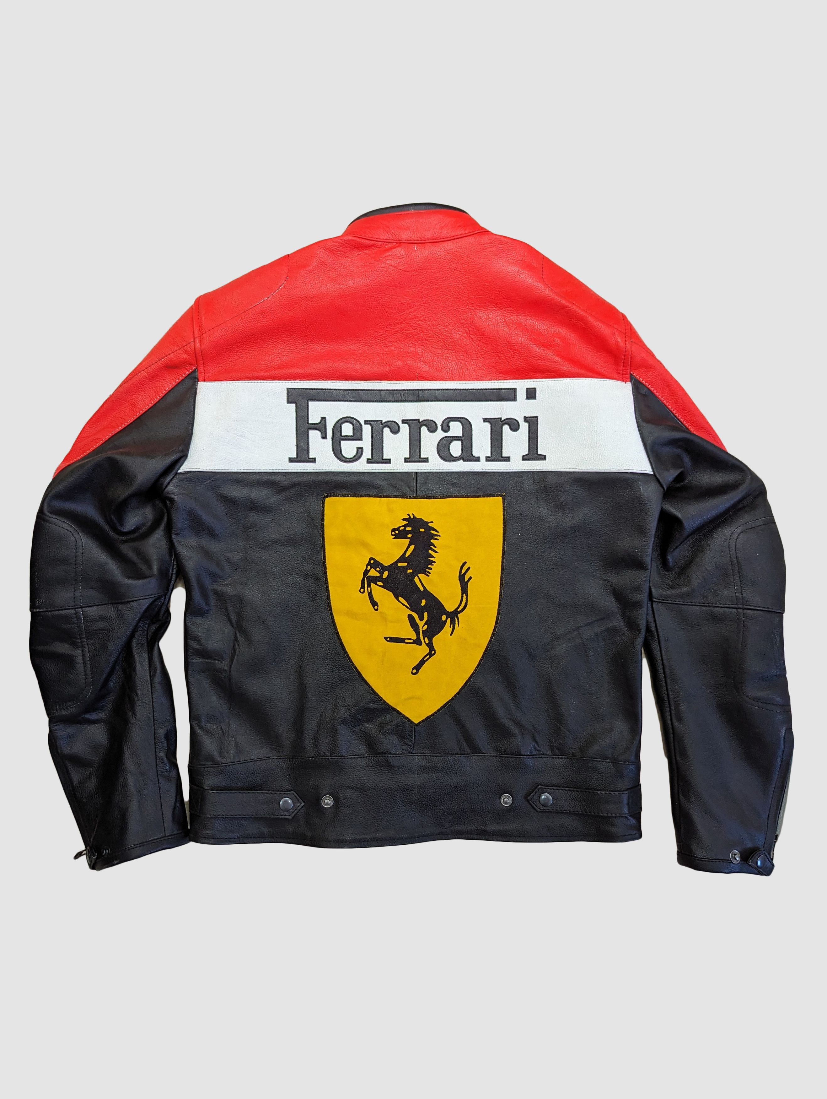 Ferrari 🔥 FERRARI 90s LEATHER JACKET RACING STREETWEAR ''L'' Size US L / EU 52-54 / 3 - 2 Thumbnail
