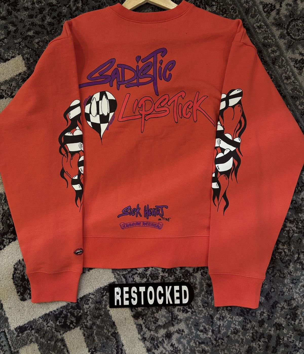 Chrome Hearts × Matty Boy RARE SADISTIC LIPSTICK CREWNECK
