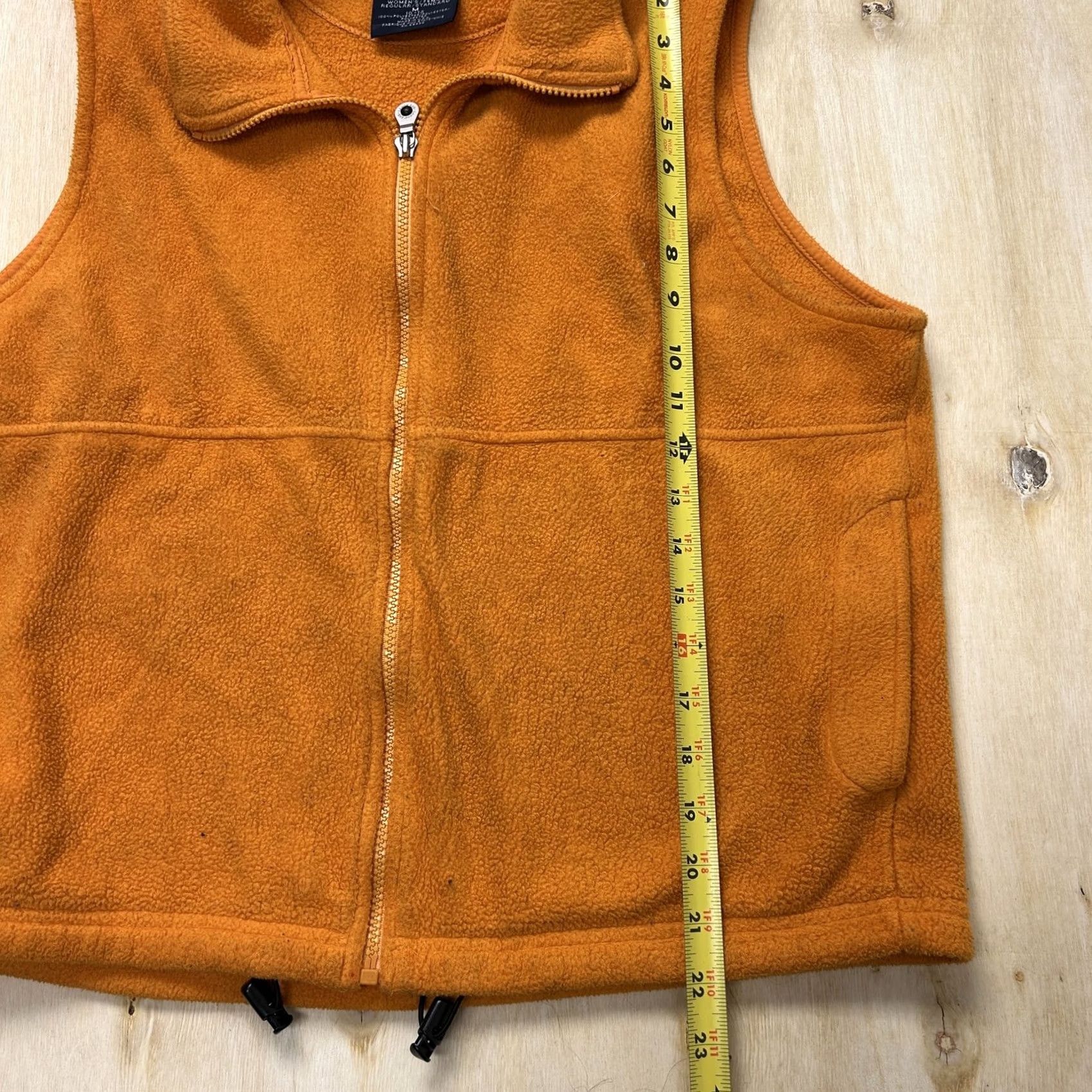 Lands' End Lands' End Vest Womens Medium Orange Fleece Full Zip Collared Pockets USA Size M / US 6-8 / IT 42-44 - 3 Thumbnail