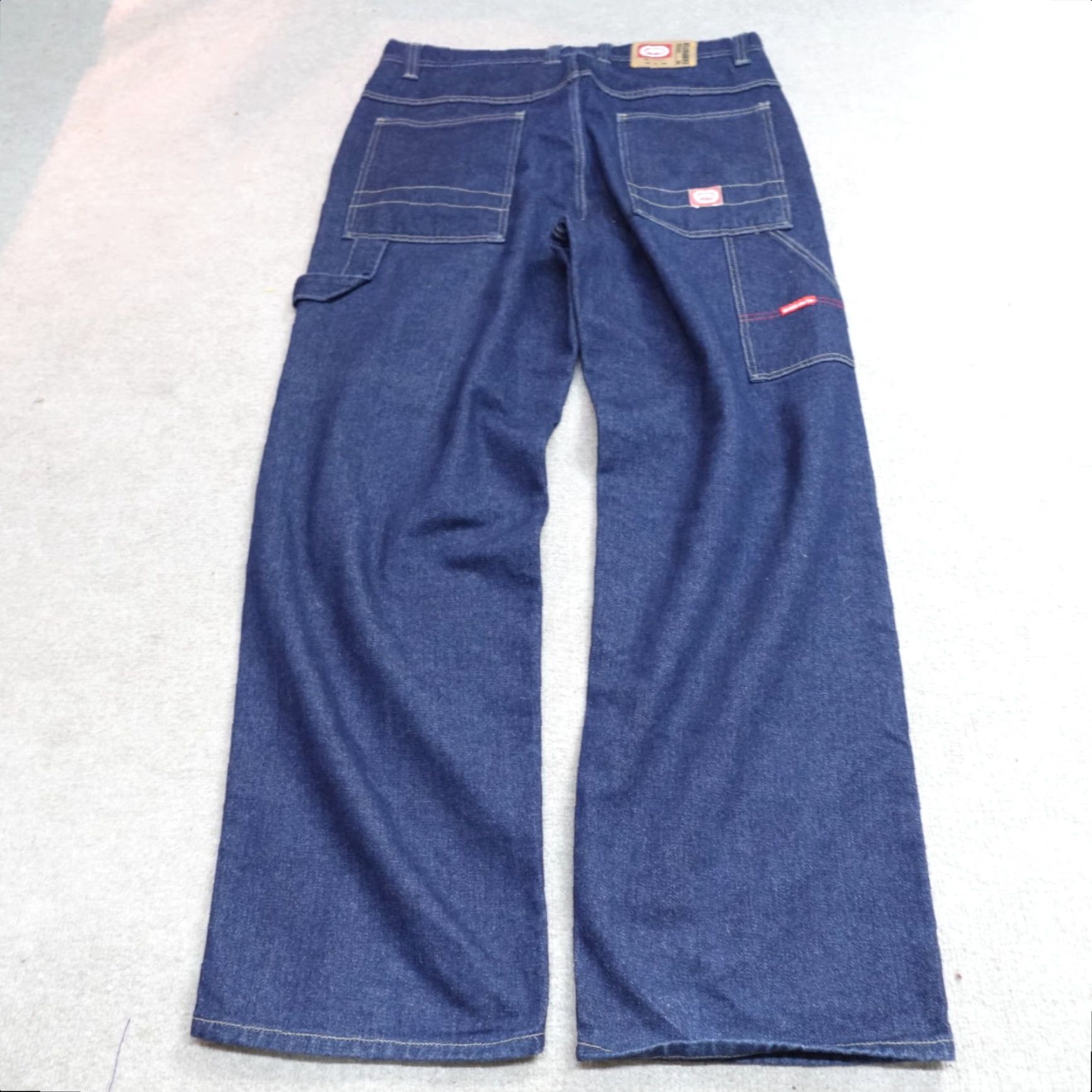 Ecko Unltd. VINTAGE Ecko Jeans 36 x 32 Blue Solid Carpenter Wide-Leg Denim Jeans Men 36 Blue Wide-Leg Cheers? Size US 36 / EU 52 - 2 Thumbnail