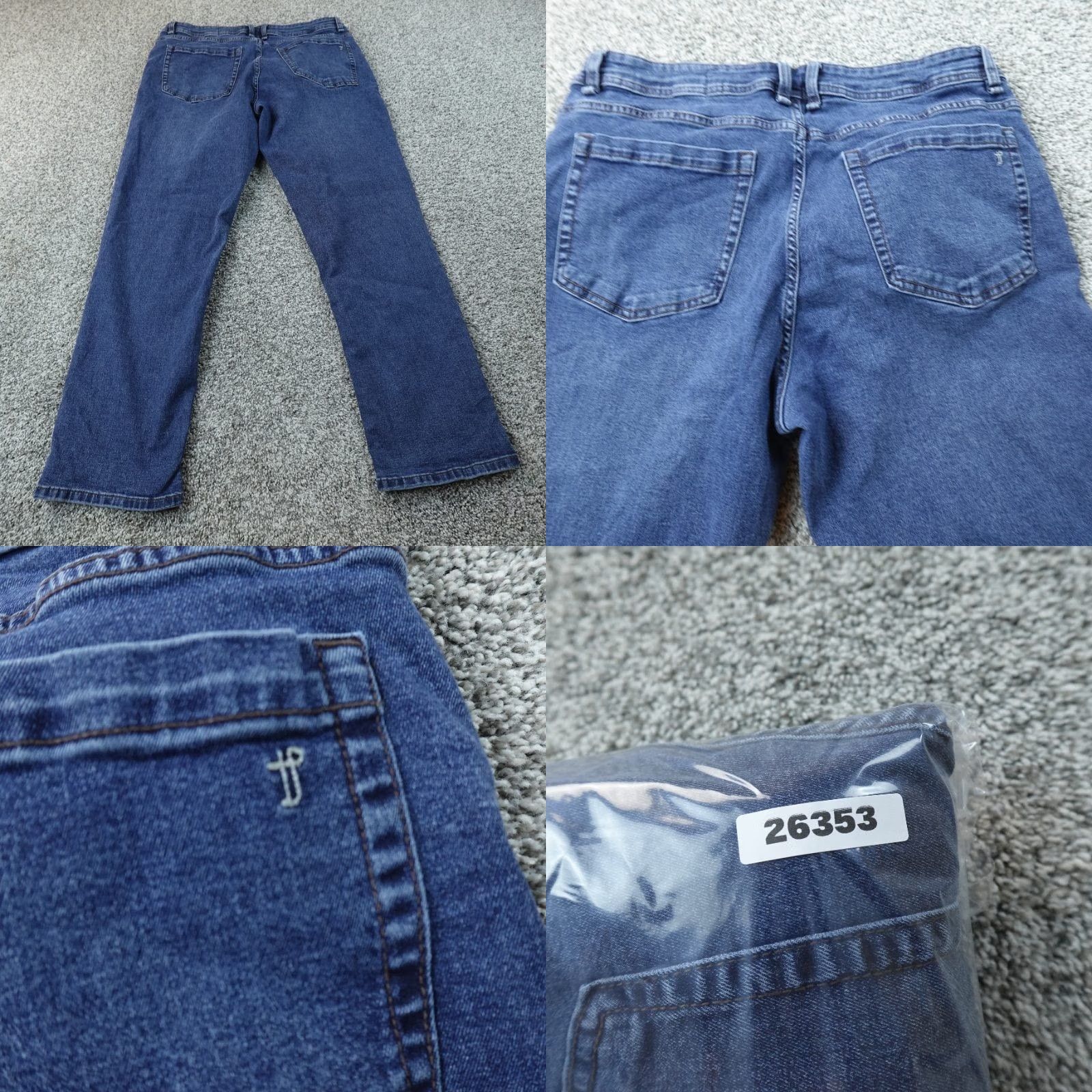 Denime The Perfect Jean NYC Jeans Mens 36X30 Dark Blue Denim Pants Athletic Stretch TPJ Jeans Mens Regular 36 Dark Blue Vintage No Size US 36 / EU 52 - 8 Thumbnail
