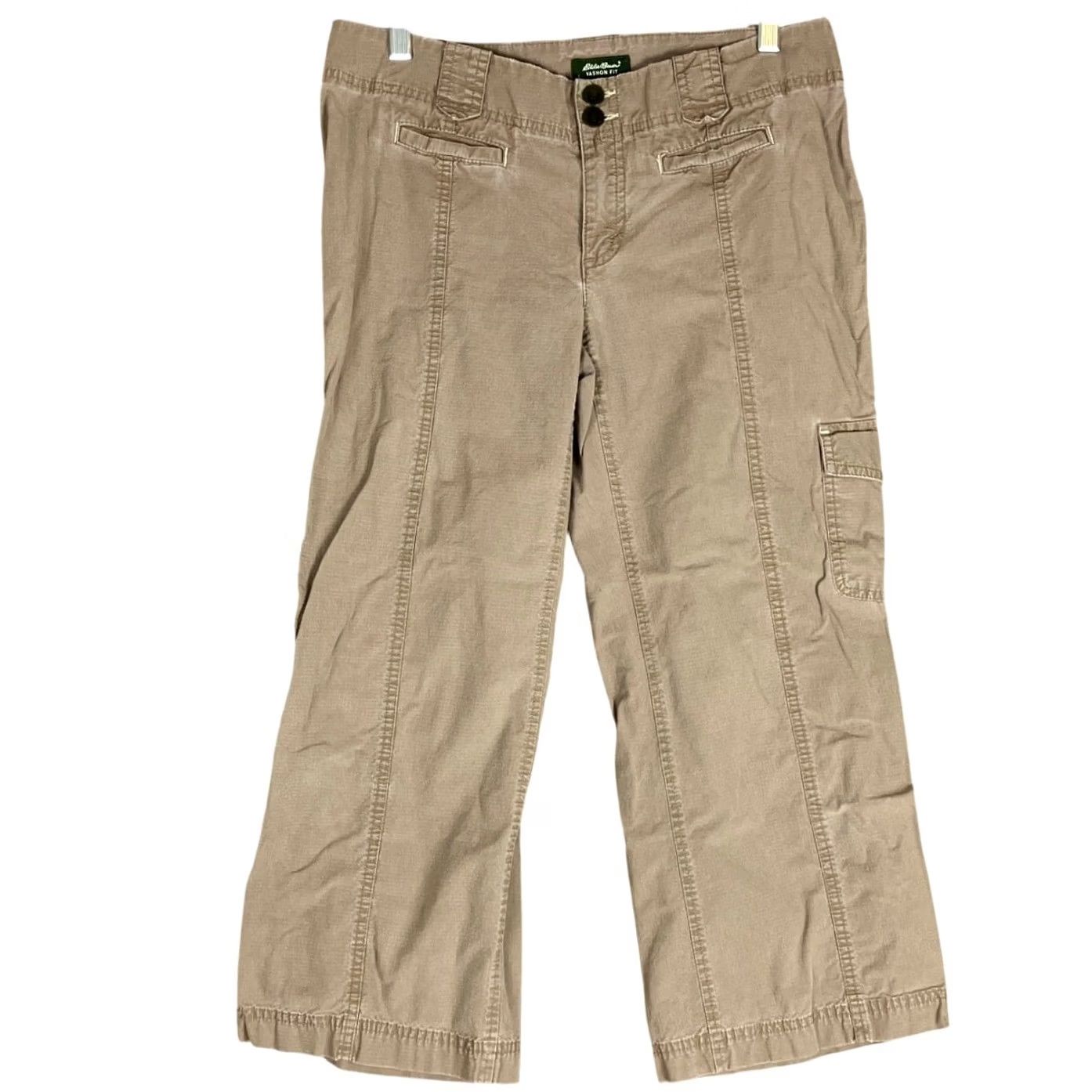 Eddie Bauer Eddie Bauer Womens Pants Brown Mid Rise Vashon Fit Capri Cotton Blend Stretch 8 Pants Womens Size 24" / US 00 / IT 34 - 2 Thumbnail