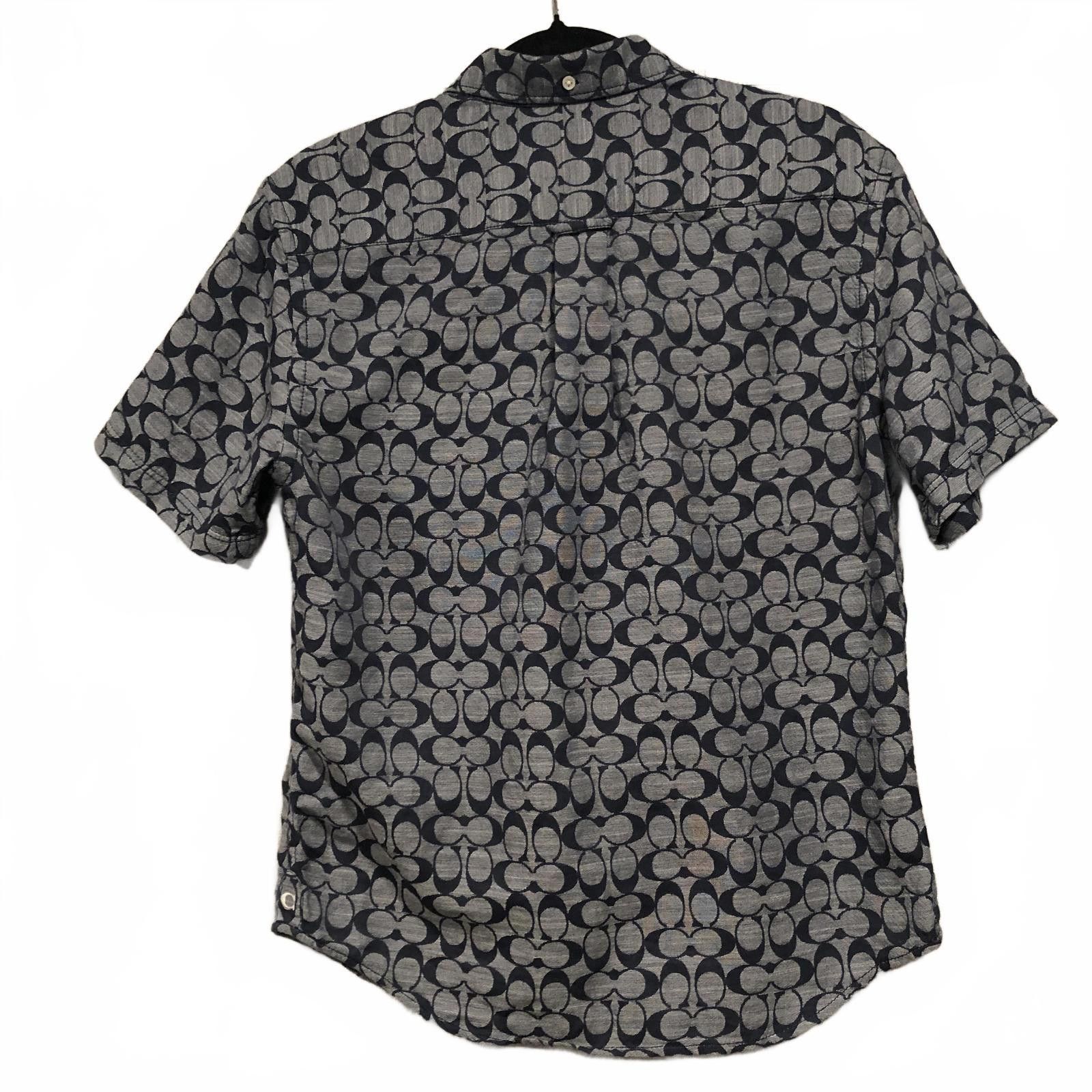 Coach Coach Mens Signature Logo Chambray C3035 Shirt Blue XS NWT Size US XS / EU 42 / 0 - 6 Thumbnail