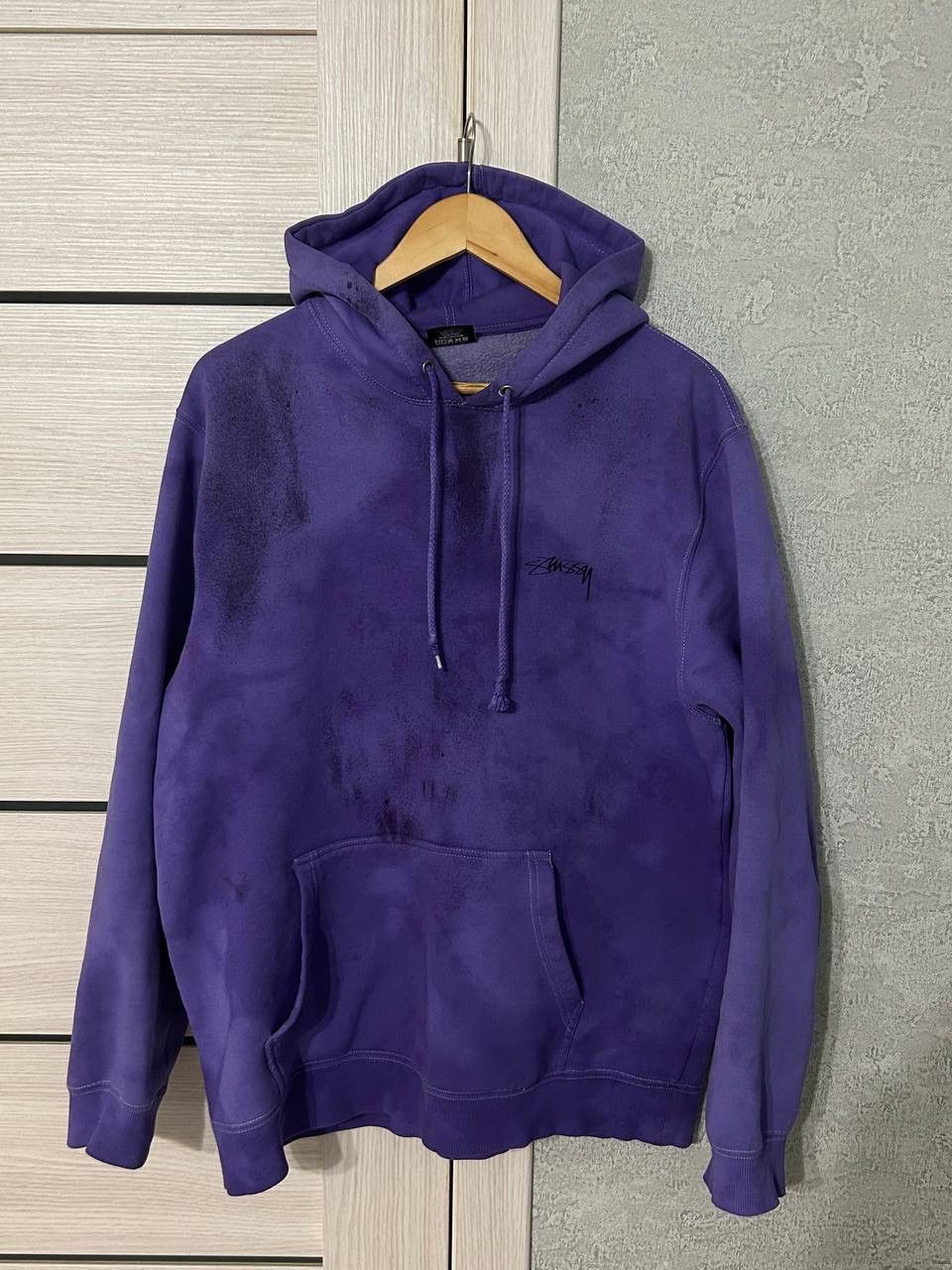 image of Big Logo Stussy Luxury Skateboarding Hoodie in Purple, Men's (Size XL)