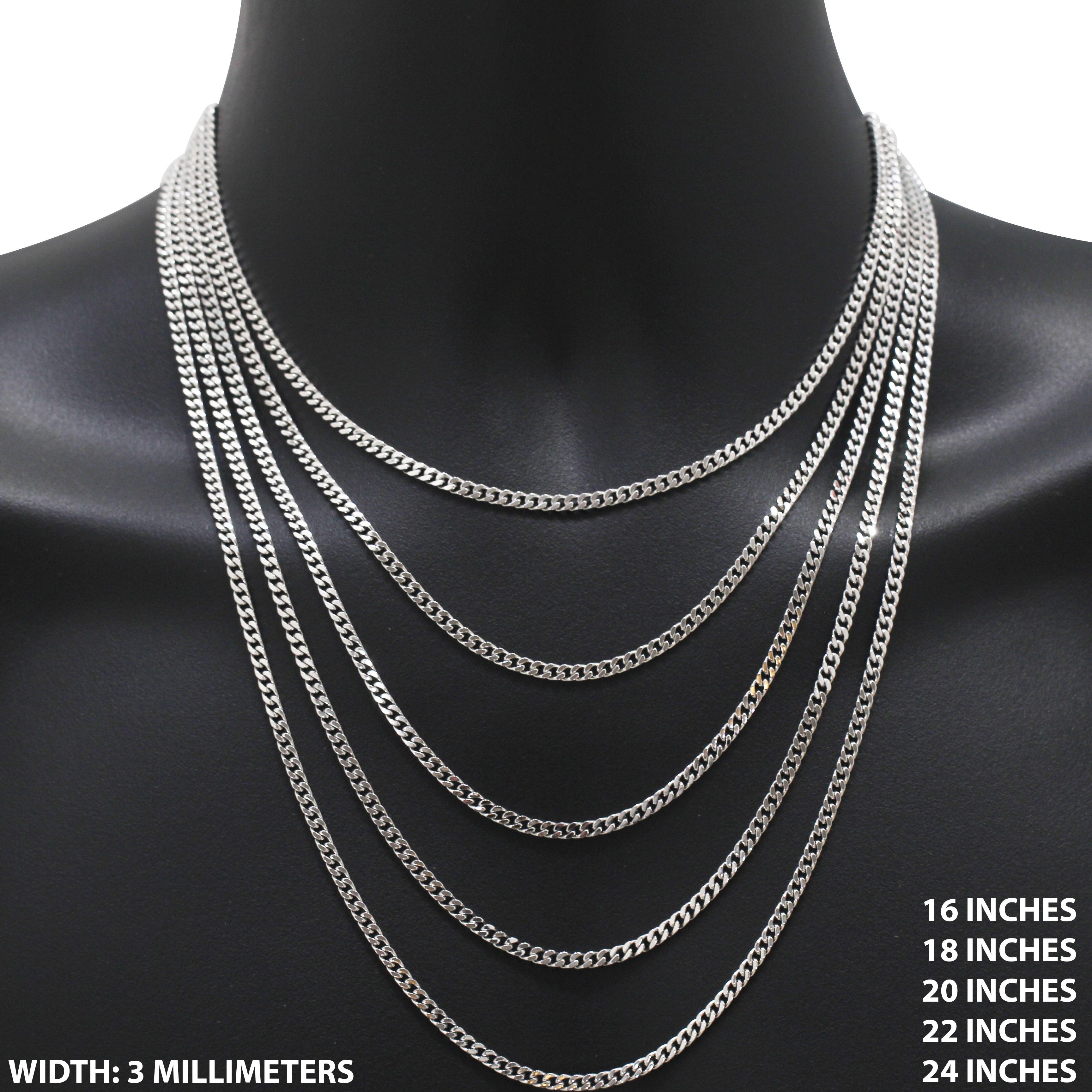 Other 316L Stainless Steel 3mm Miami Cuban Link Chain Necklace 24" Size ONE SIZE - 1 Thumbnail