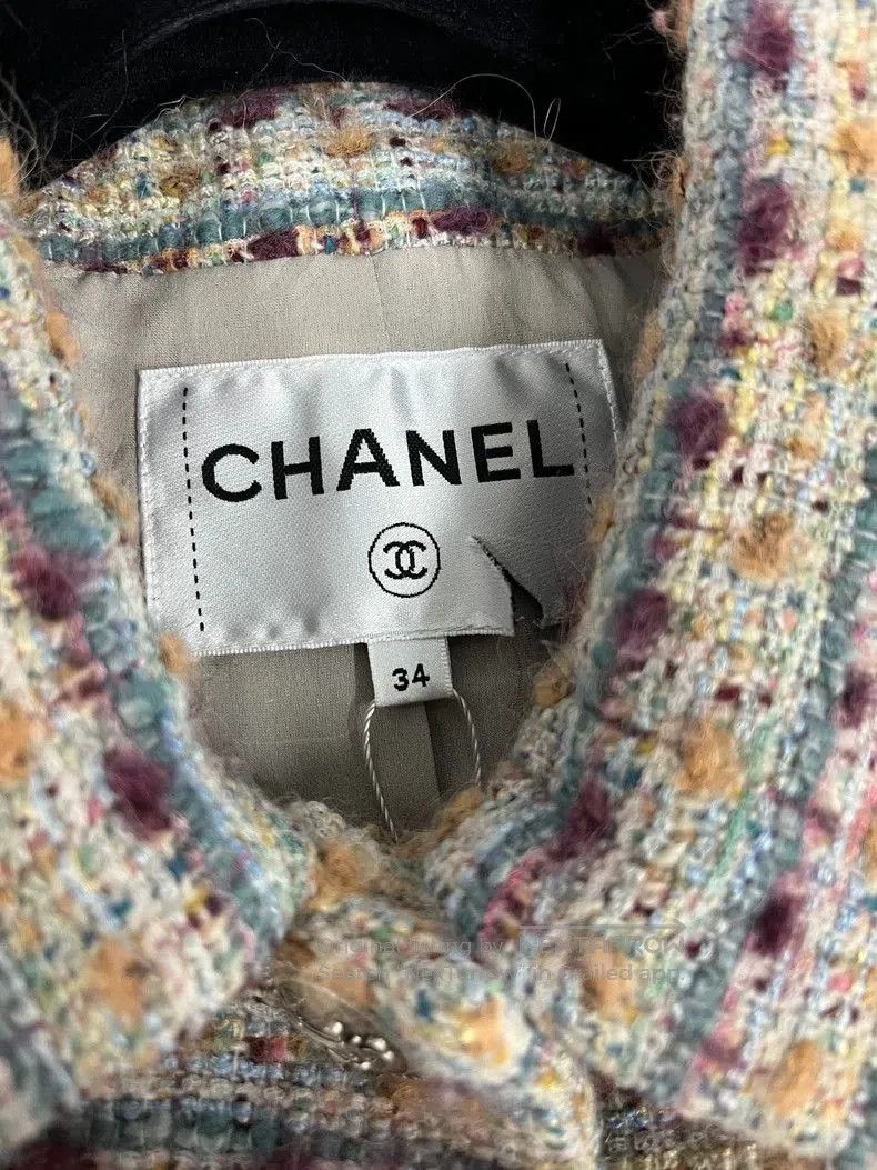 Chanel Chanel Colorful Tweed Woven Jacket. Size US M / EU 48-50 / 2 - 4 Thumbnail