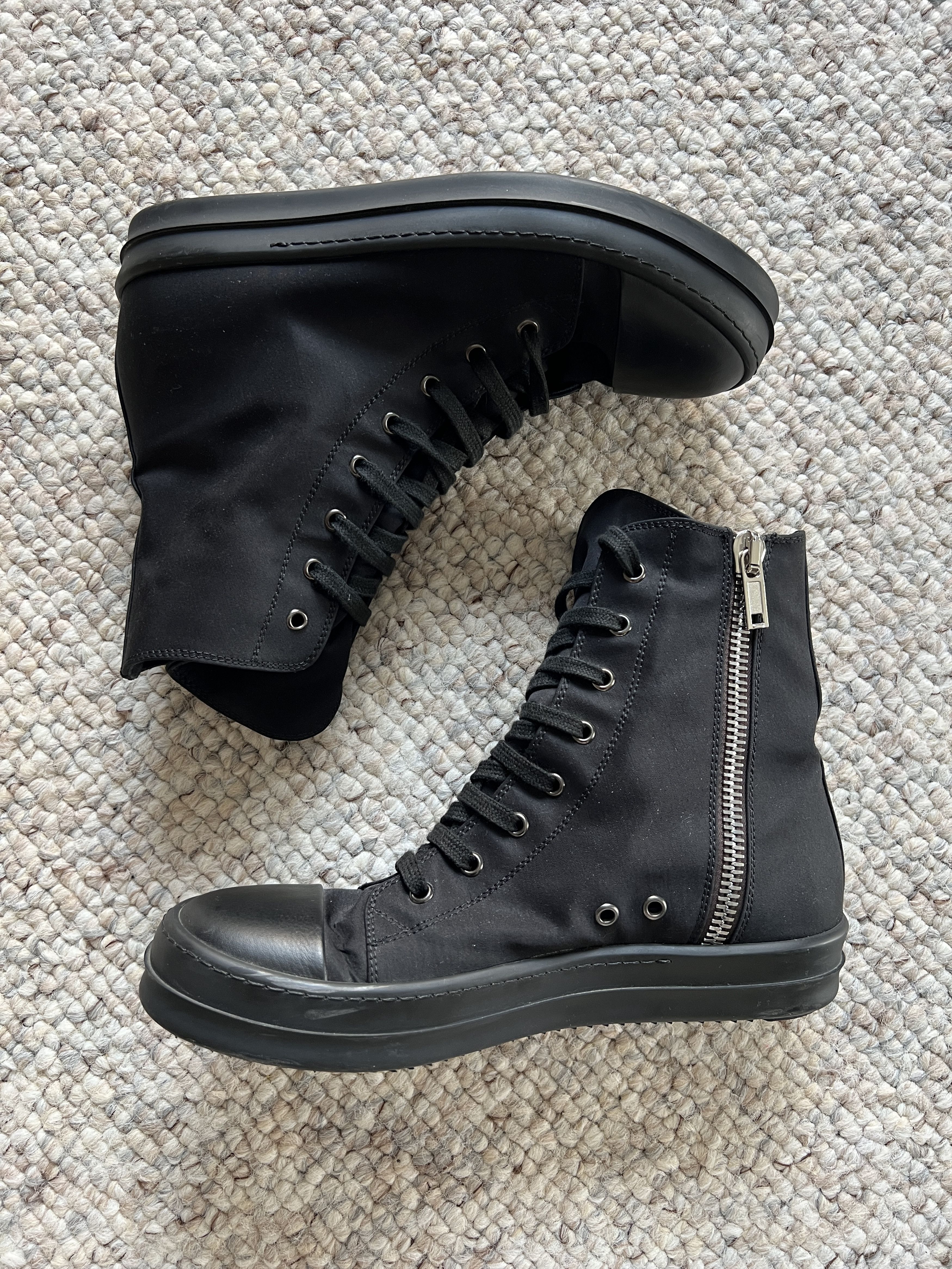 Rick Owens Drkshdw Rick Owens DRKSHDW all black Ramones Size US 7 / EU 40 - 1 Thumbnail