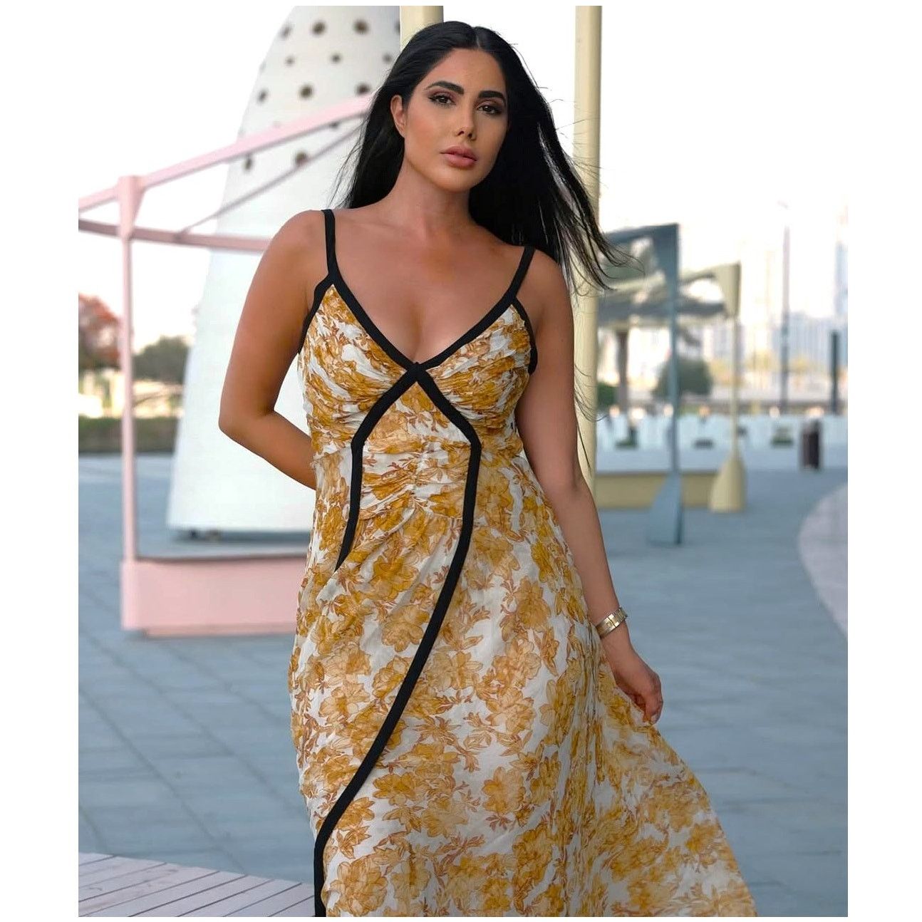 Zara ZARA Printed Yellow Viscose Maxi Dress NWT Size M / US 6-8 / IT 42-44 - 16 Thumbnail