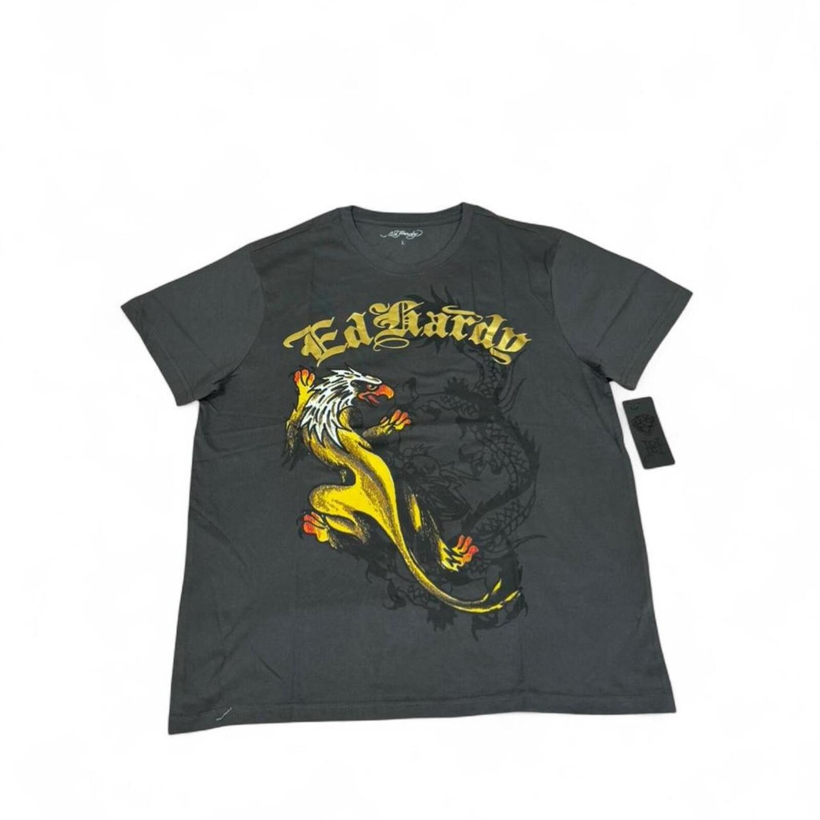 Ed Hardy Ed Hardy black & yellow dragon graphic tee Size US L / EU 52-54 / 3 - 3 Thumbnail