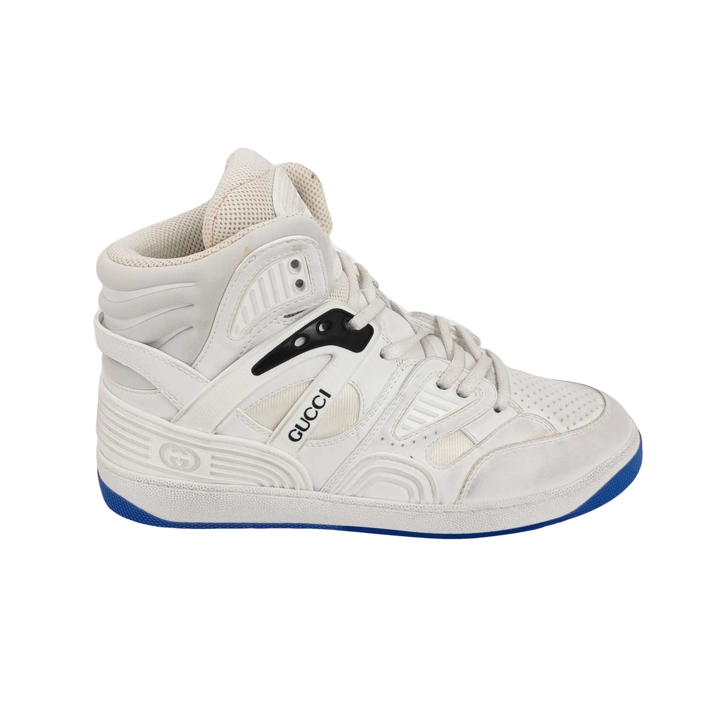 Gucci Gucci Basket Multi-Color Hi-Top Sneakers 40 Size US 7 / EU 40 - 1 Thumbnail
