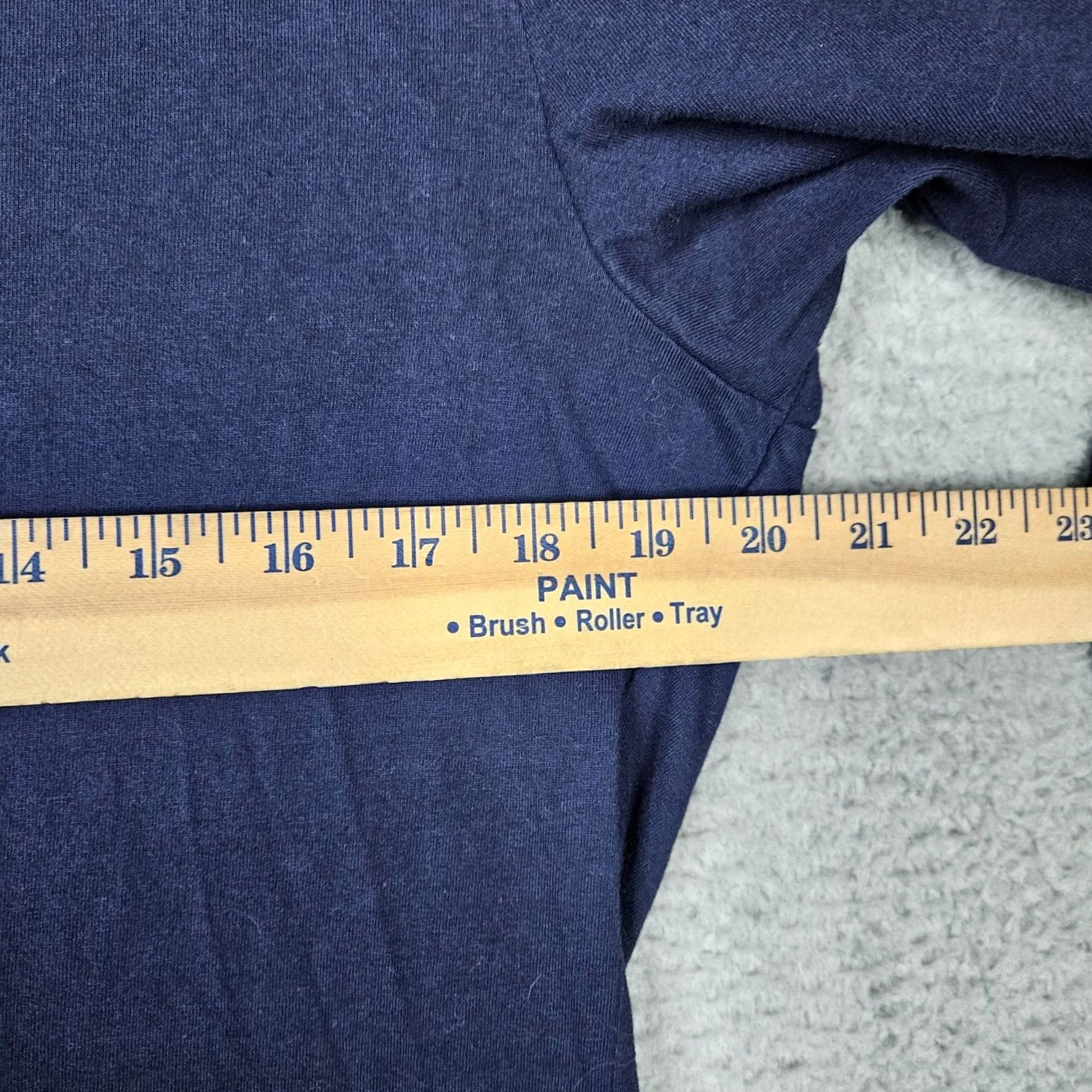 Vintage Temperley Women’s navy solid Cotton Pajama Top L V-Neck Short Sleeve Button Urban London - 90s? Size L / US 10 / IT 46 - 6 Thumbnail