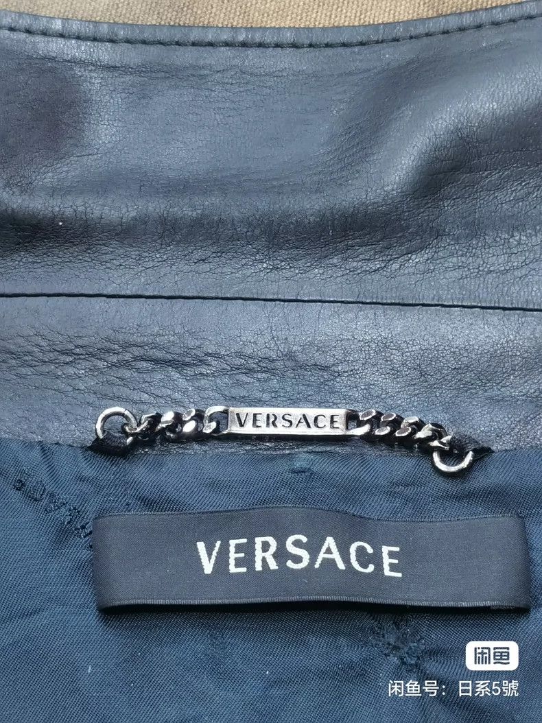 Versace Versace Napa lambskin cropped jacket Size US M / EU 48-50 / 2 - 4 Thumbnail