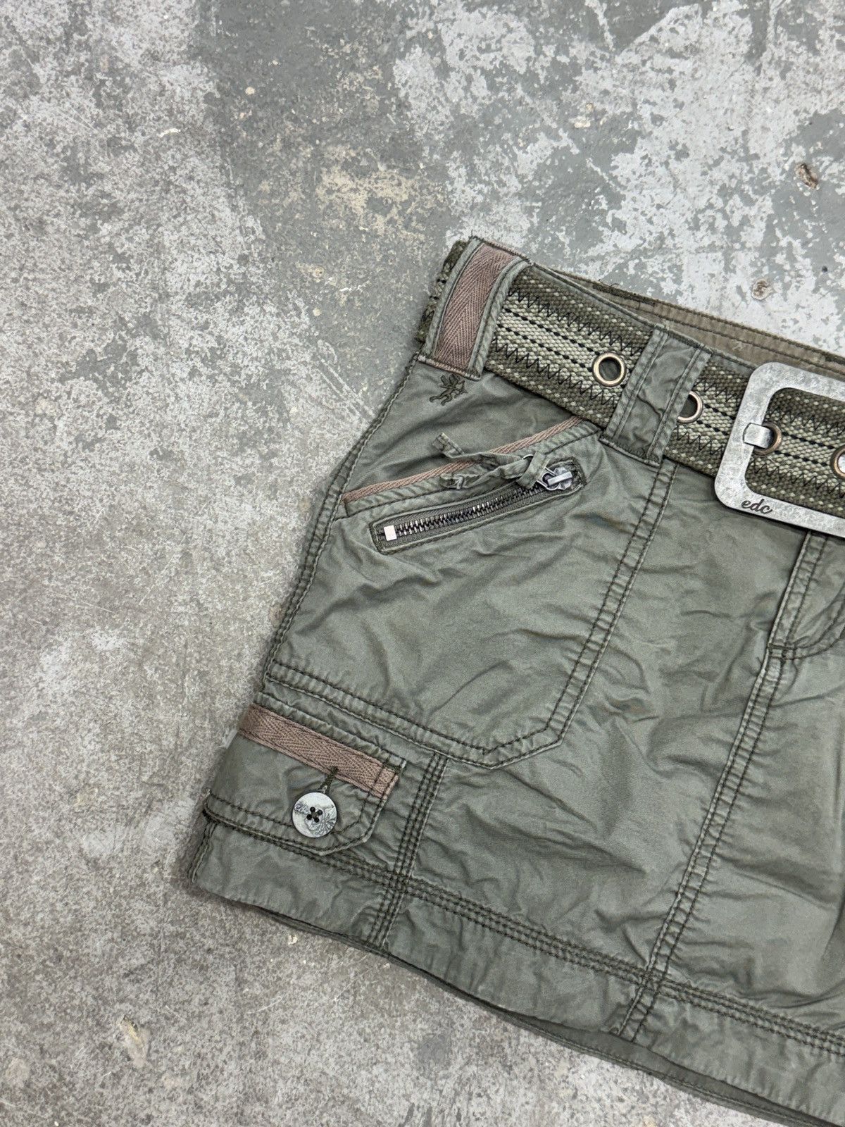 Vintage Vintage Denim y2k Cargo Skirt Size 30" / US 8 / IT 44 - 3 Thumbnail