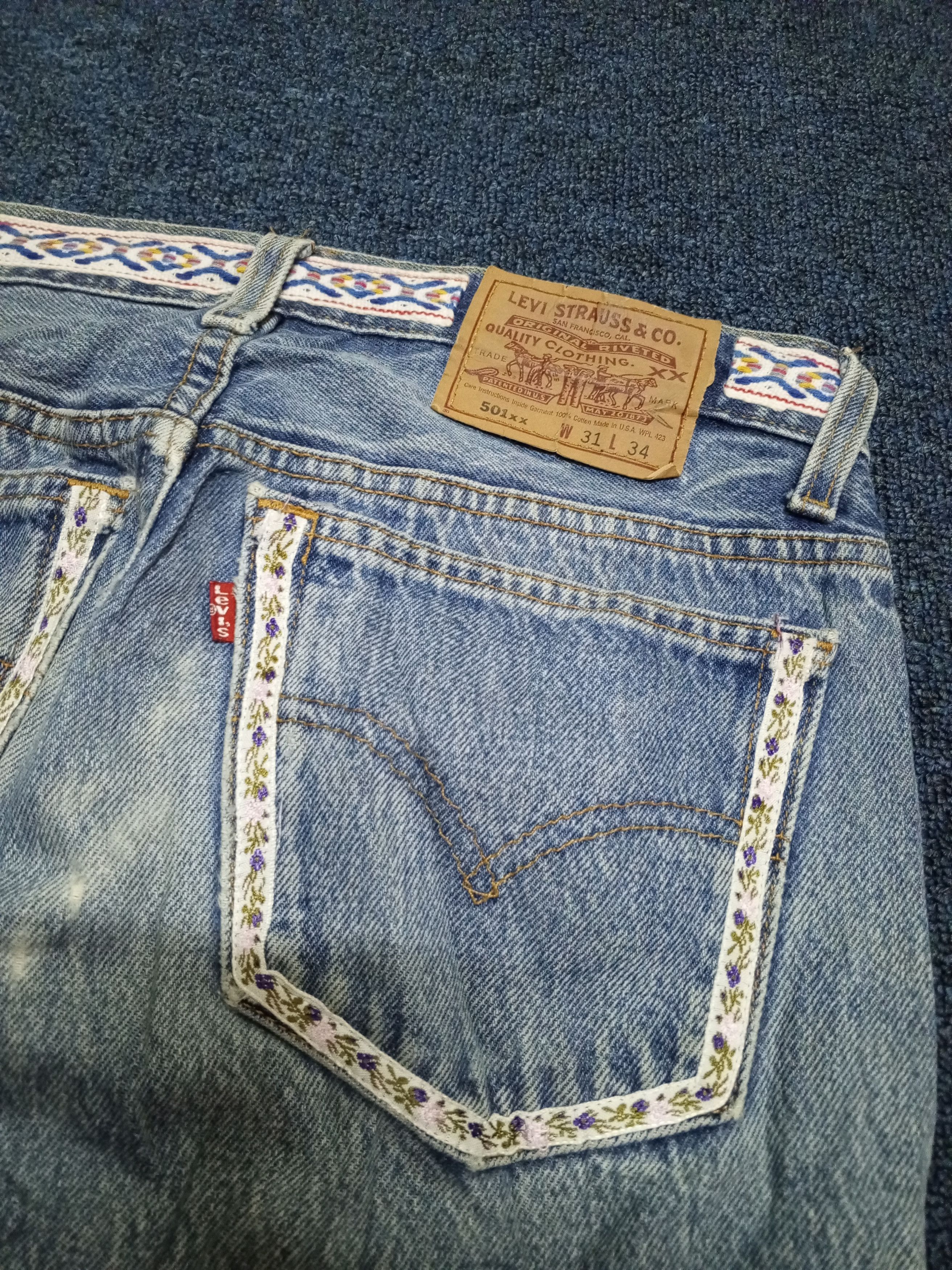Levi's × Levi's Vintage Clothing 501×× rare design Size US 29 - 12 Thumbnail