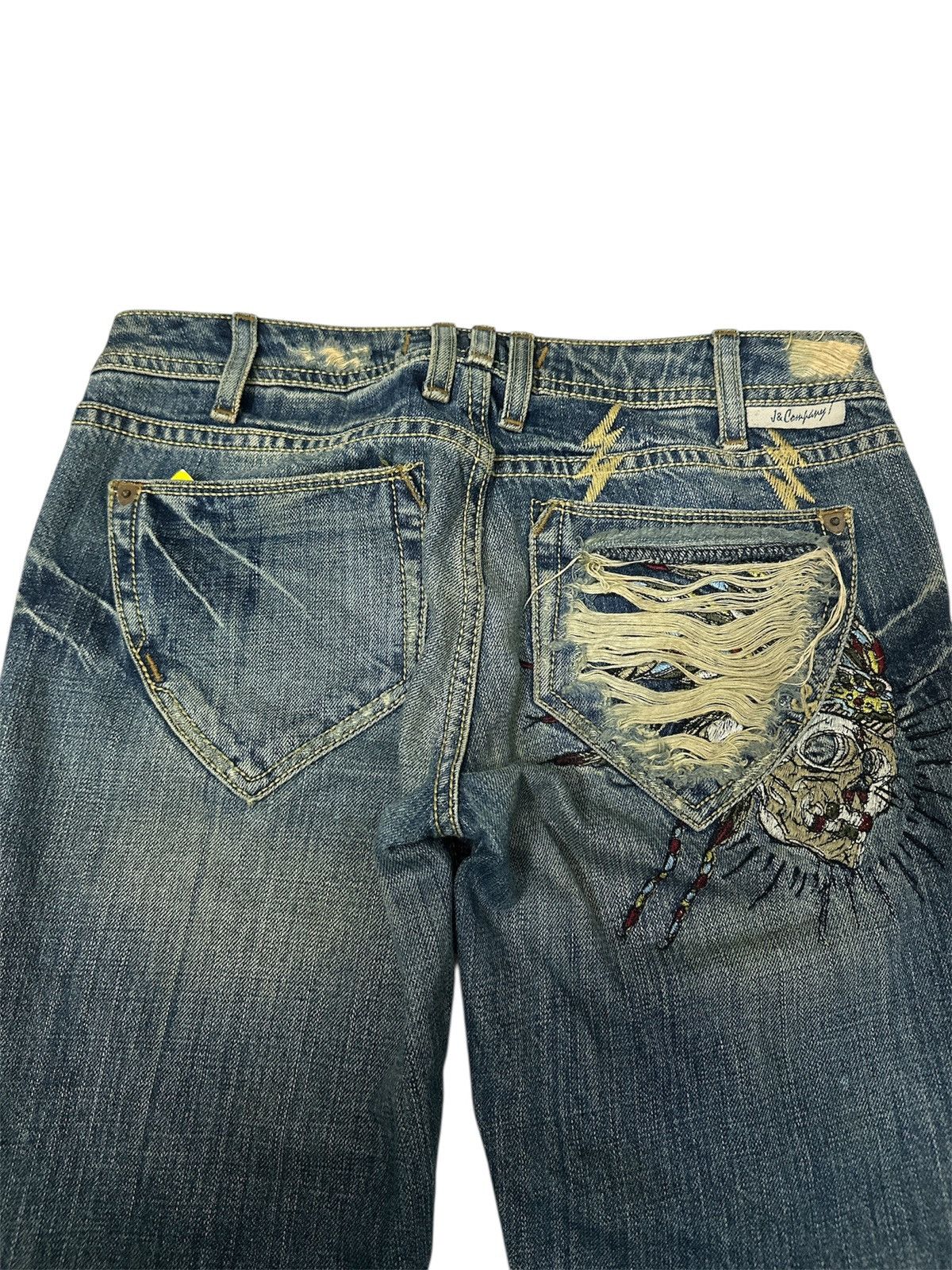 Rick Owens 2000s J & Company Flare Jeans Beauty Beast Goa Lgb Y2K Style Size US 28 / EU 44 - 2 Thumbnail
