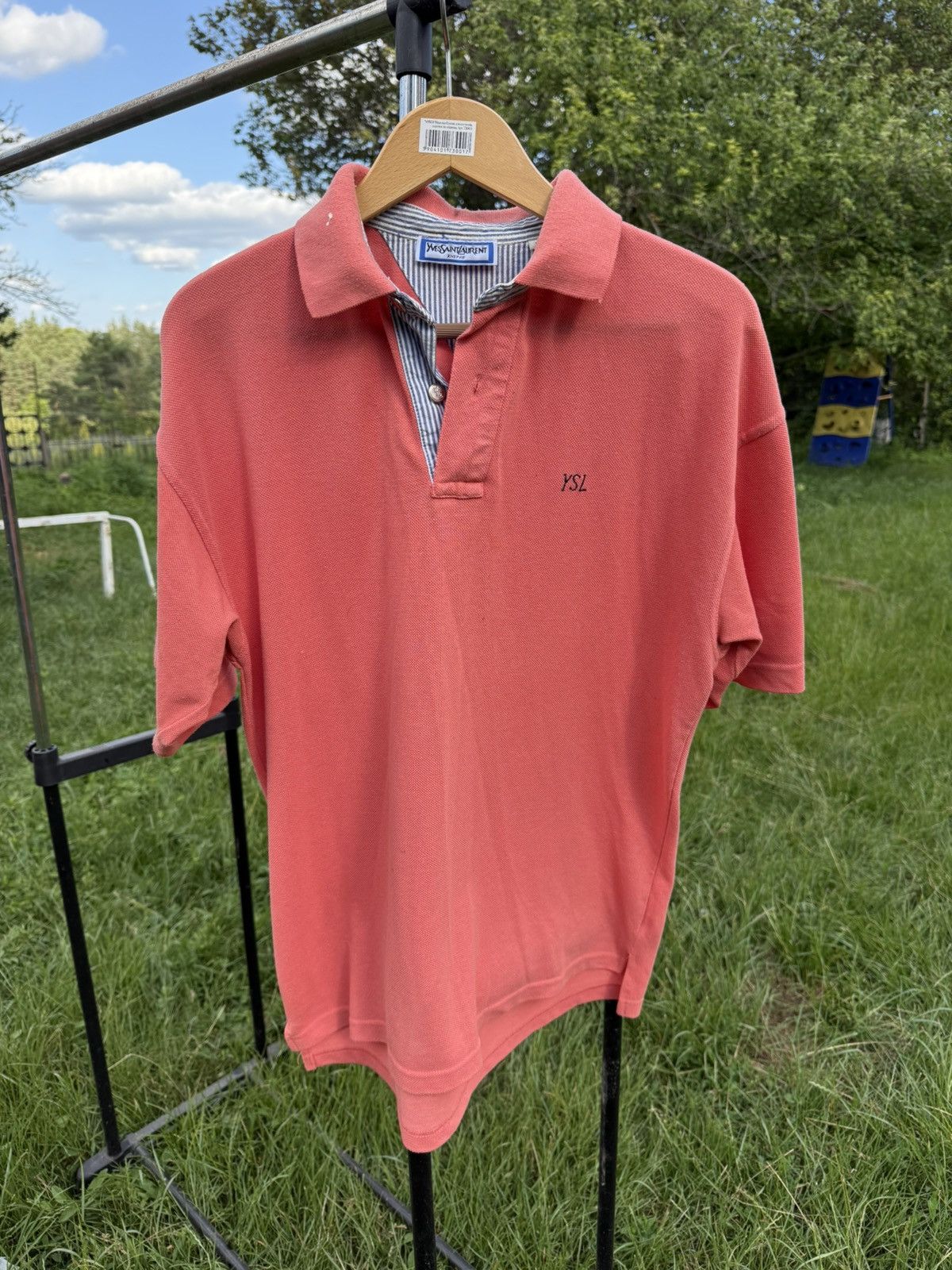 Vintage × Yves Saint Laurent Yves saint laurent small logo vintage orange polo Size US L / EU 52-54 / 3 - 1 Thumbnail