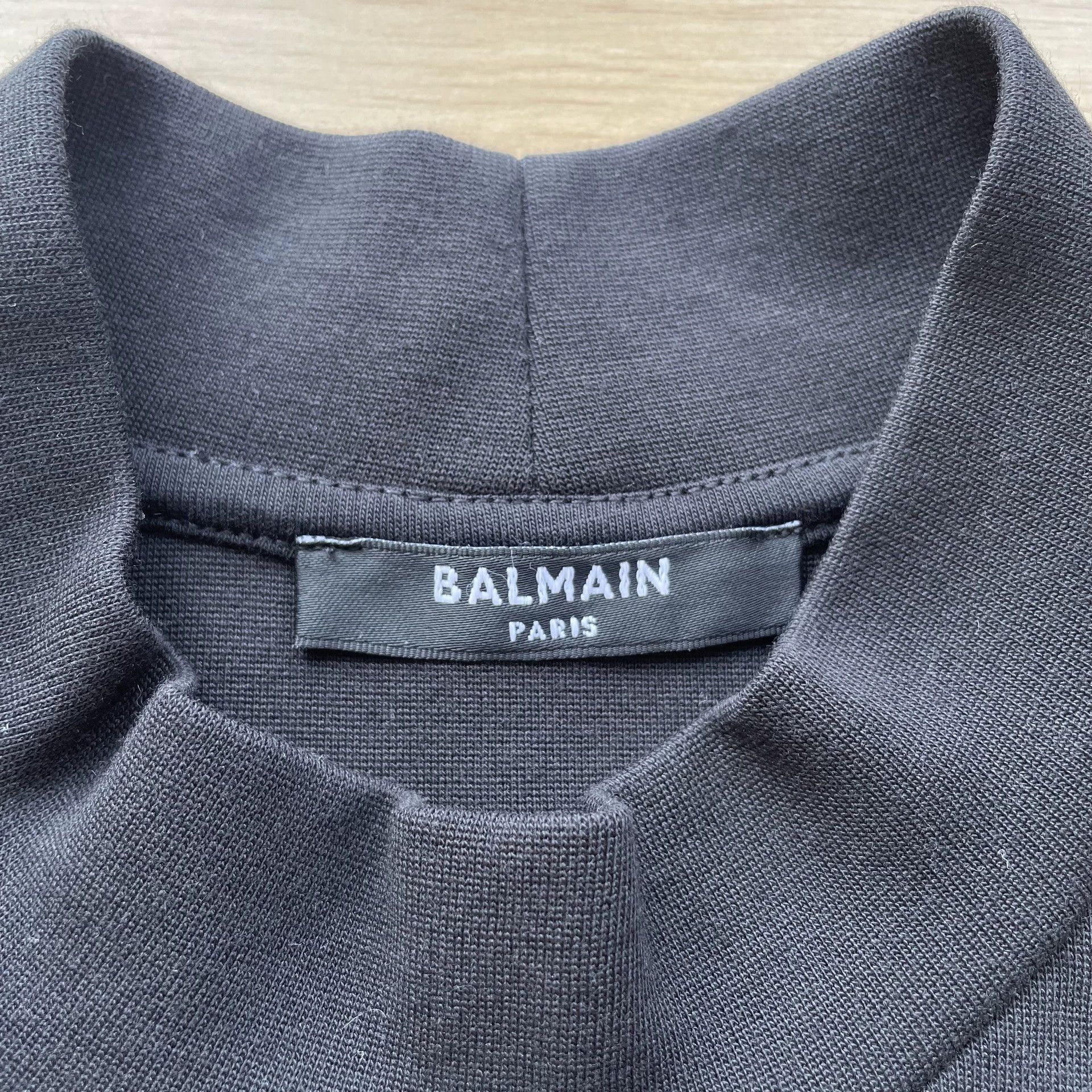 Balmain BALMAIN women's black S slim crew short tee 99 new Size S / US 4 / IT 40 - 5 Thumbnail