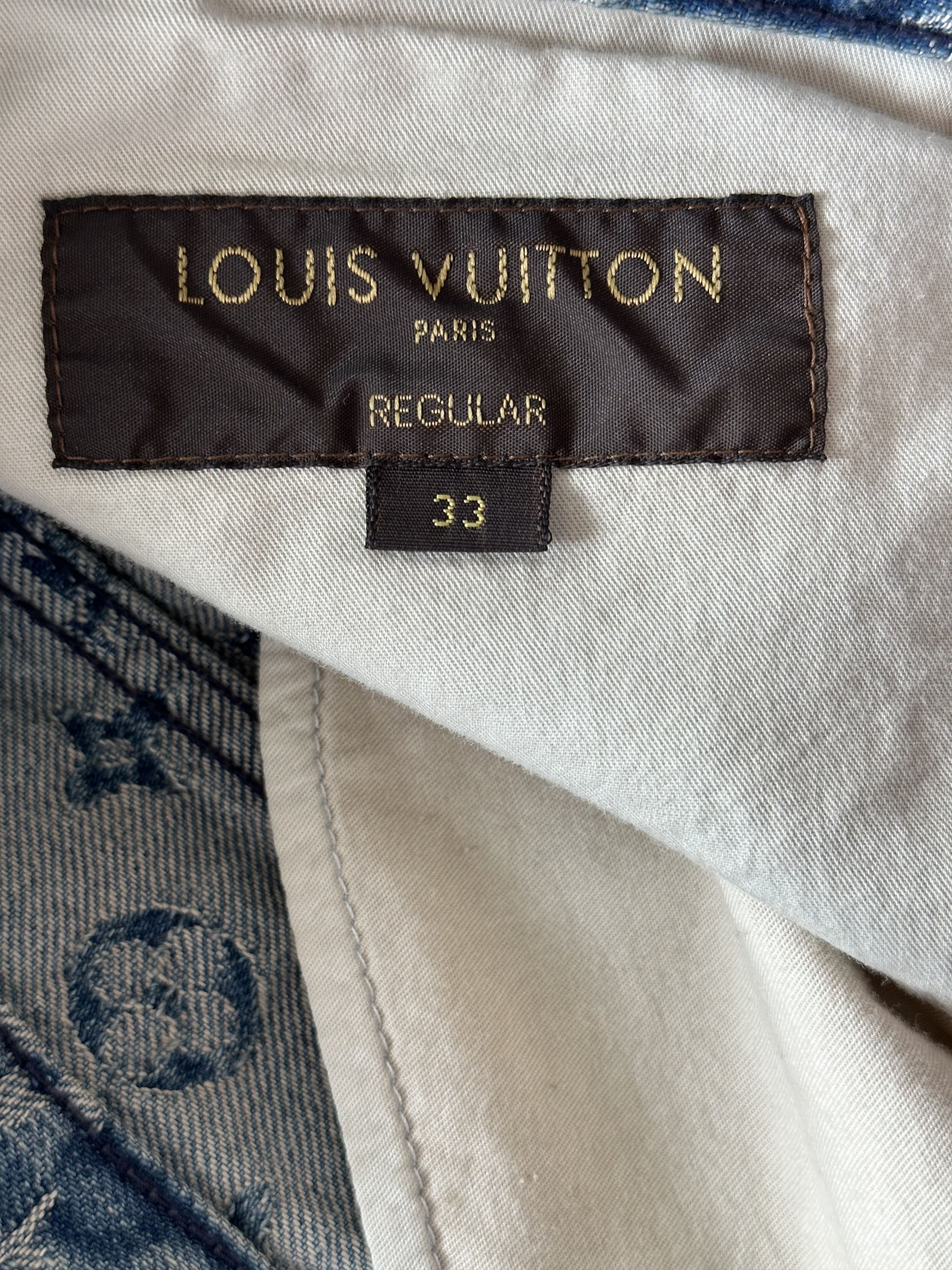 Louis Vuitton Louis Vuitton Supreme Blue Monogram Jeans Size US 33 - 3 Thumbnail