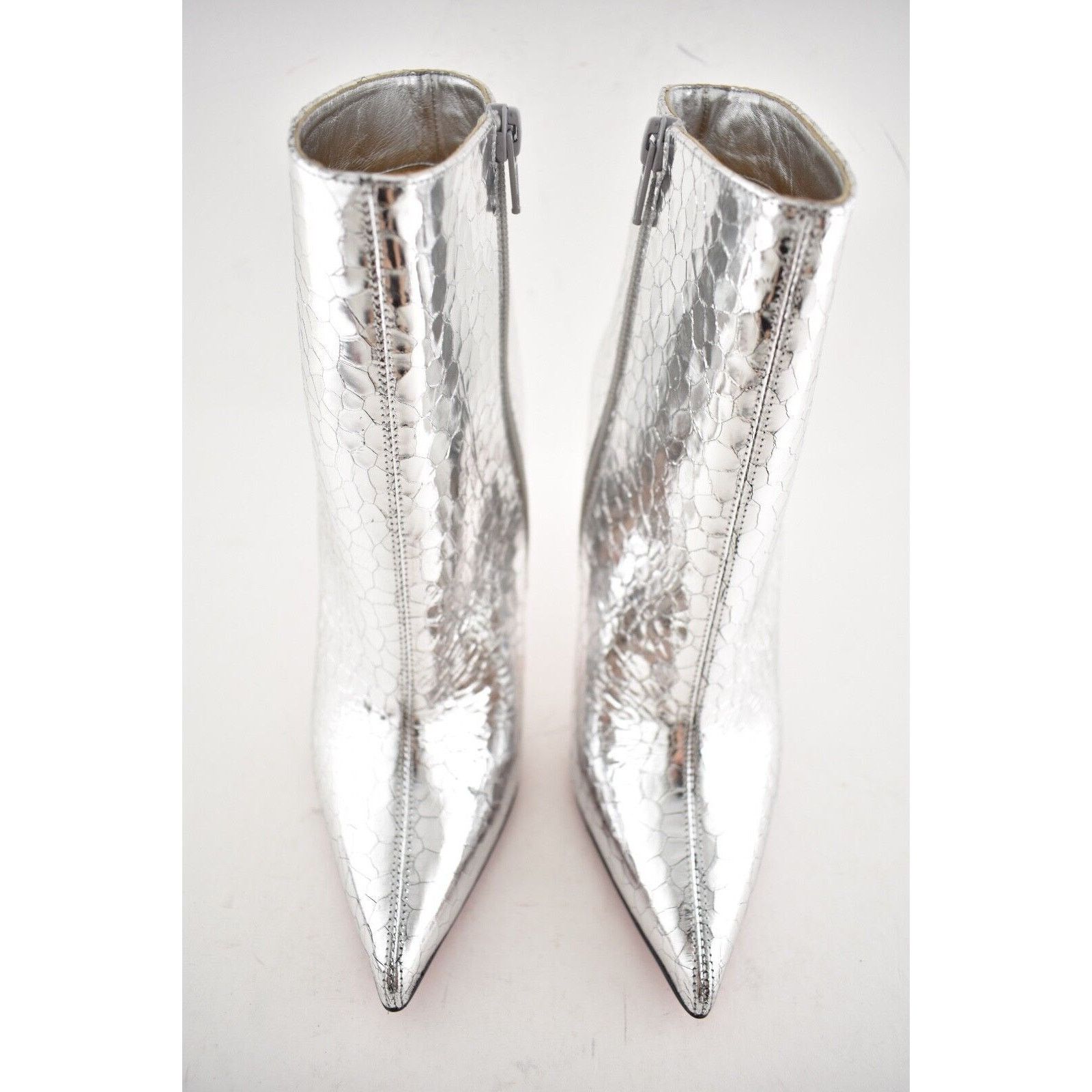 Christian Louboutin Christian Louboutin So Kate Booty 100 Silver Martele Heel Size US 8.5 / IT 38.5 - 7 Thumbnail
