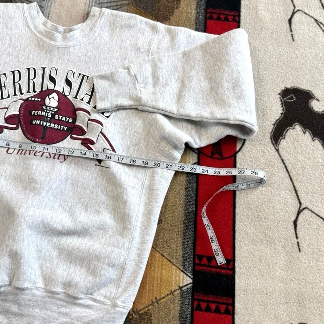 Vintage VINTAGE Ferris State University Crewneck Sweatshirt Sweatshirt M Gray Men Pullover Crew Neck 90s College University Sports Pattern Solid Size US M / EU 48-50 / 2 - 7 Thumbnail