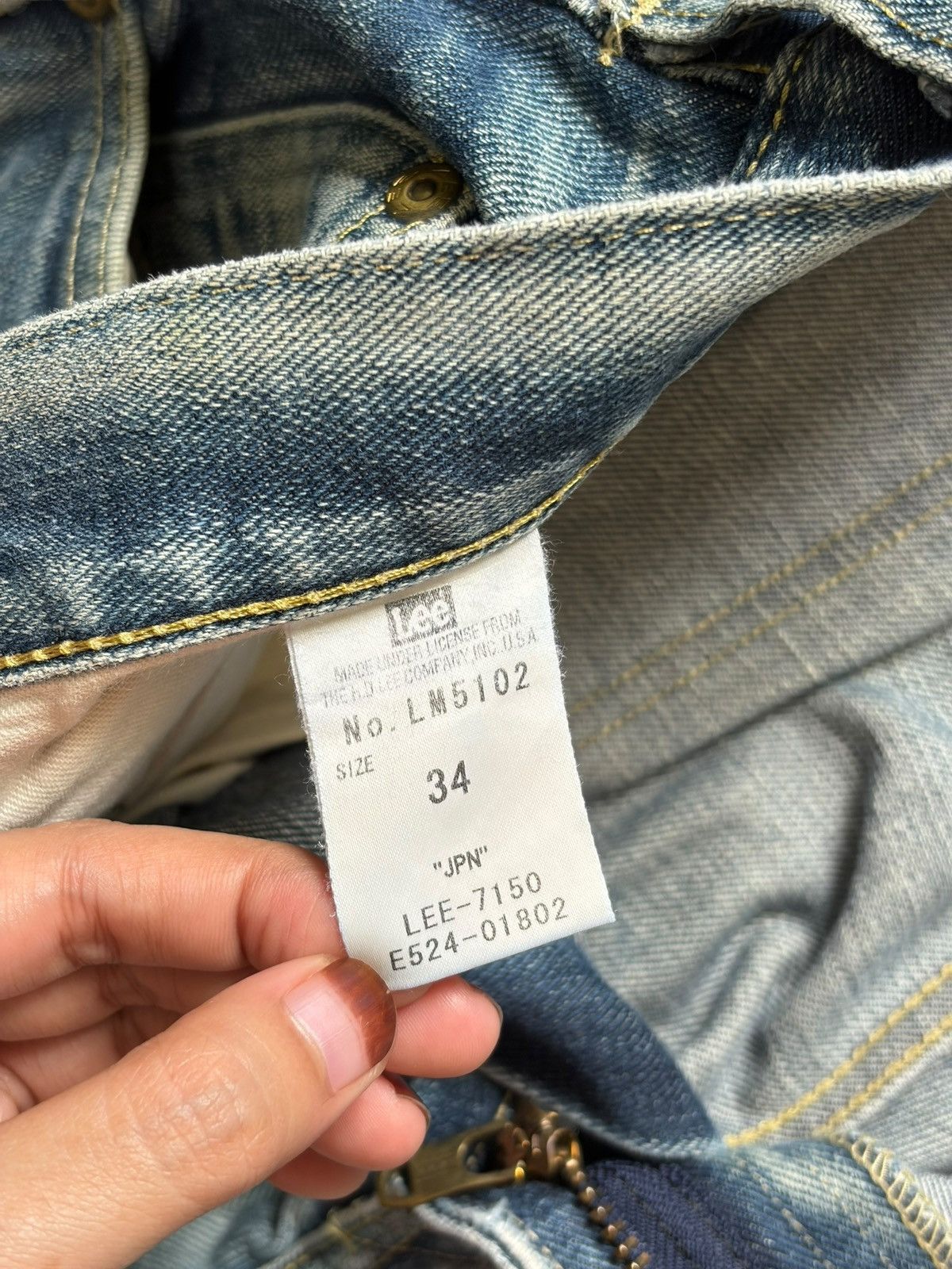 Lee Vintage 90s Lee Riders Faded Wash Distress Flare Jeans Size US 35 - 5 Thumbnail