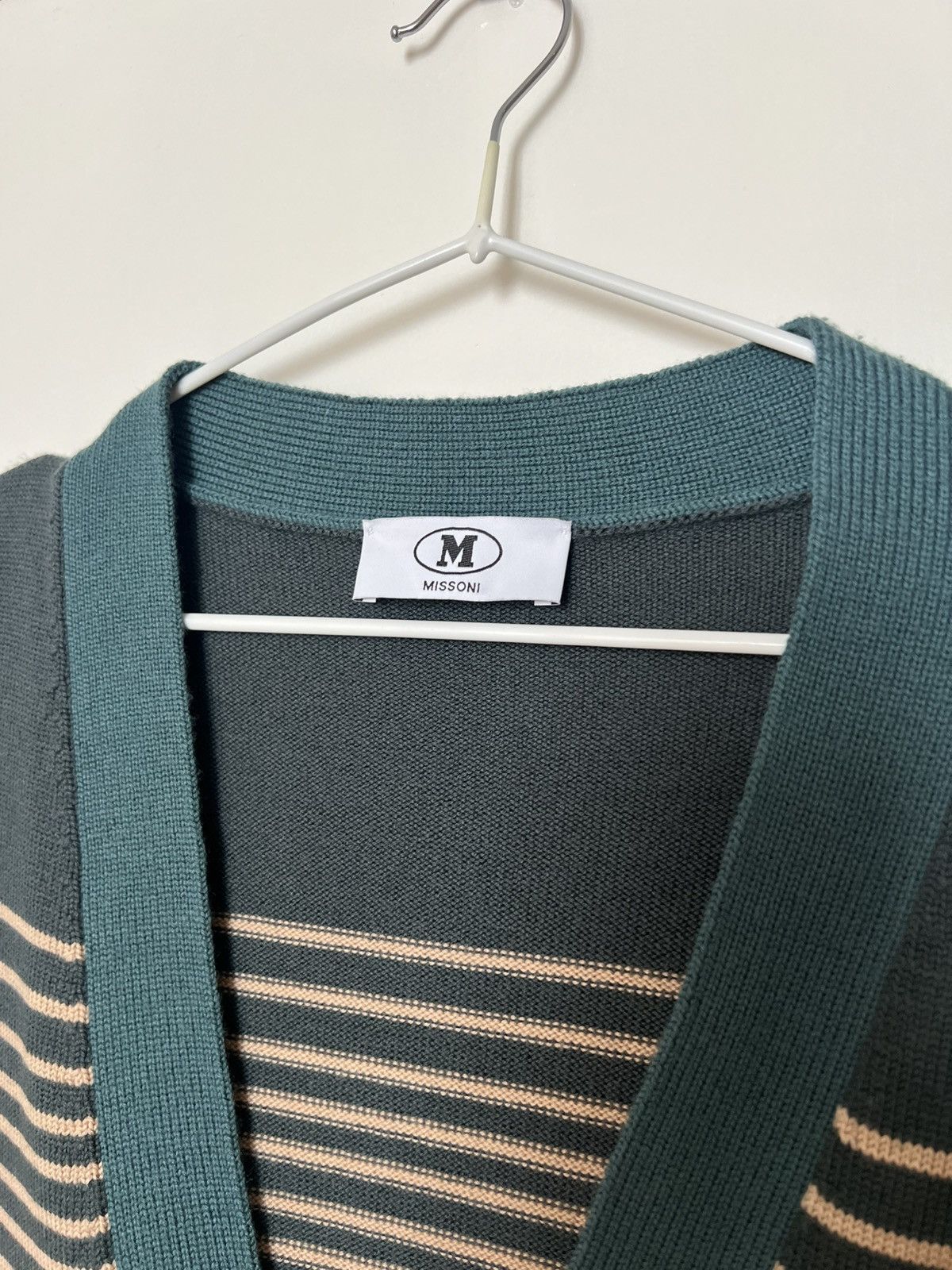 Missoni MISSONI Wool Striped Cardigan Multicolour Green Large Men L Size US L / EU 52-54 / 3 - 12 Thumbnail
