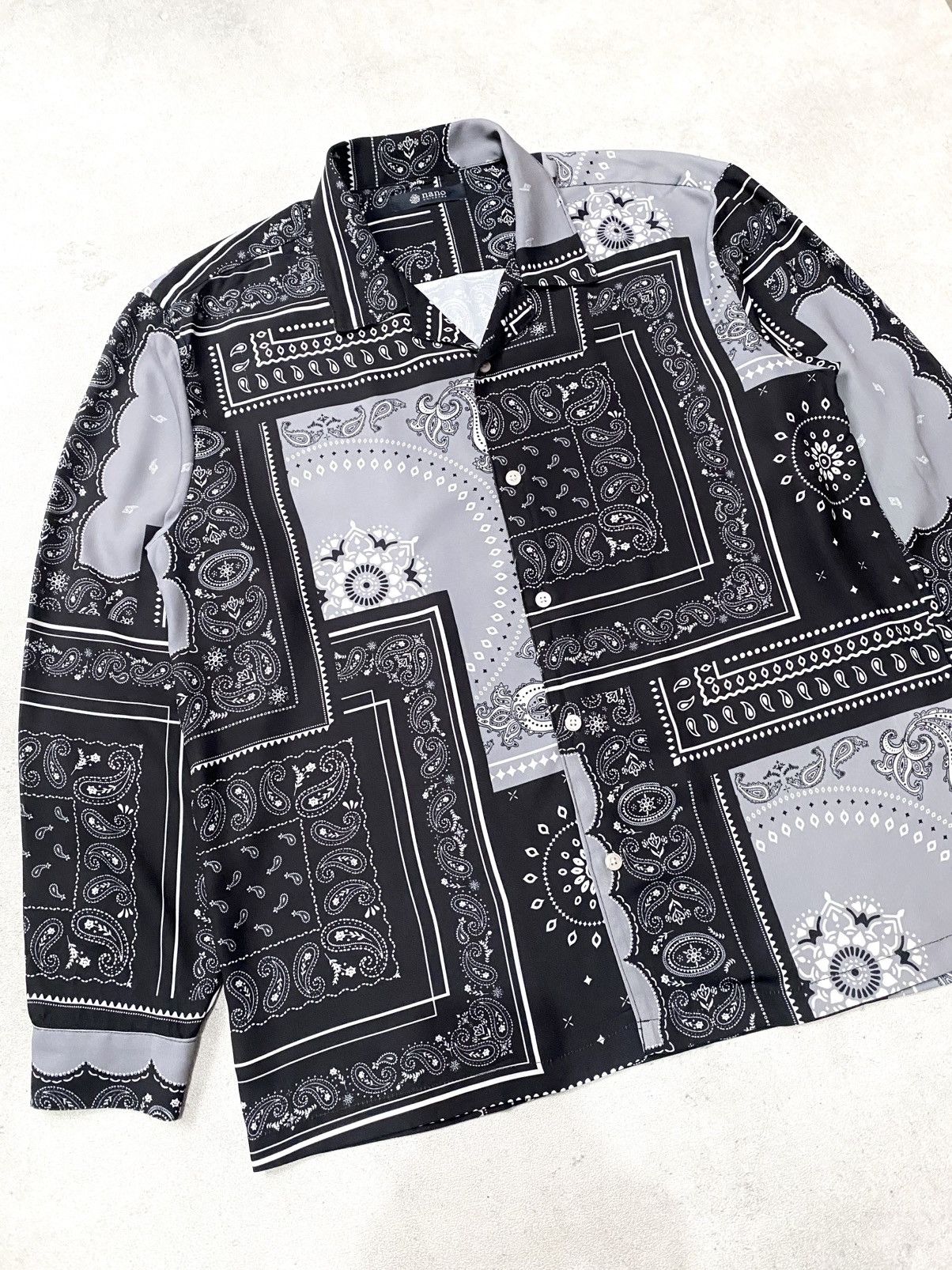 NANO universe NANO UNIVERSE PAISLEY OPEN COLLAR SHIRT Size US M / EU 48-50 / 2 - 3 Thumbnail