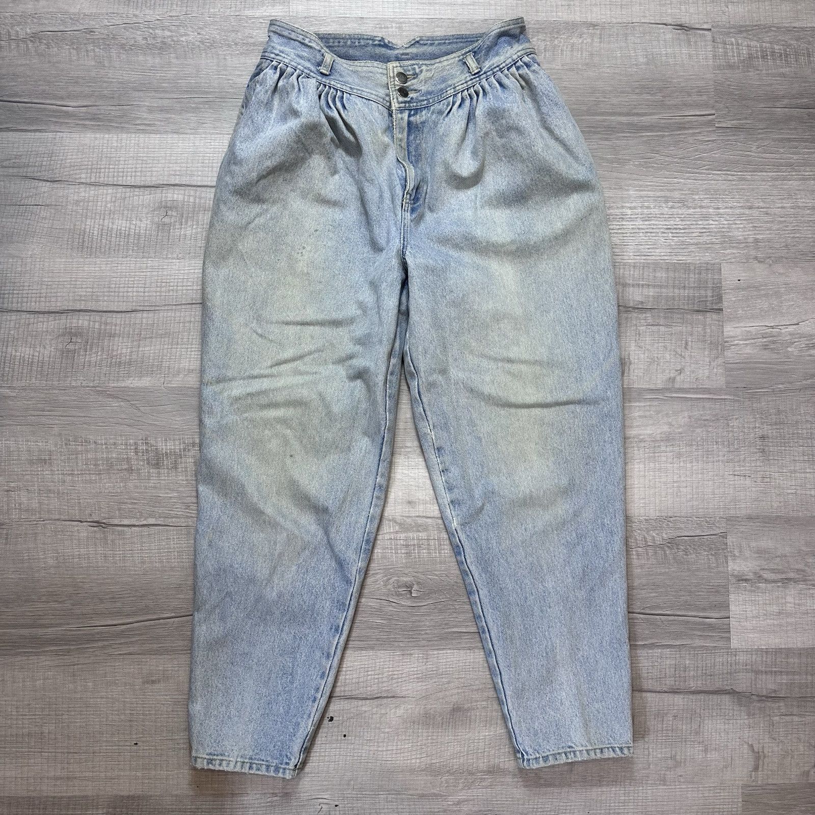 Jean × Vintage VTG GITANO Pleated High Rise Tapered Distressed Jeans Sz 14 Size 28" / US 6 / IT 42 - 2 Thumbnail