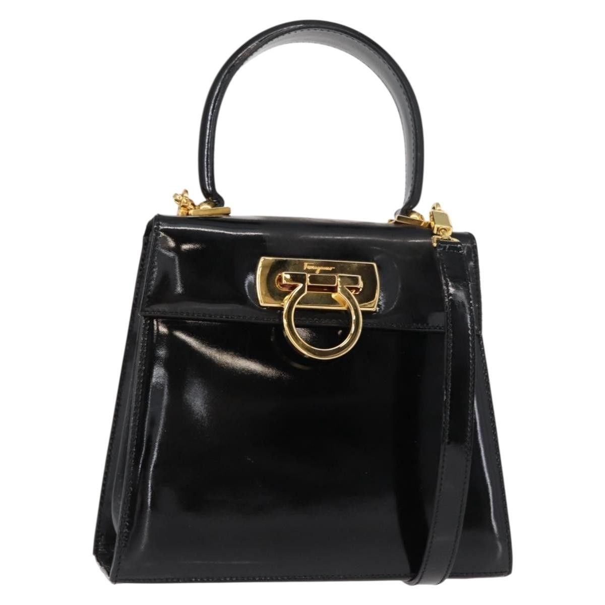 Salvatore Ferragamo Salvatore Ferragamo Gancini handbag Patent leather Size ONE SIZE - 1 Thumbnail