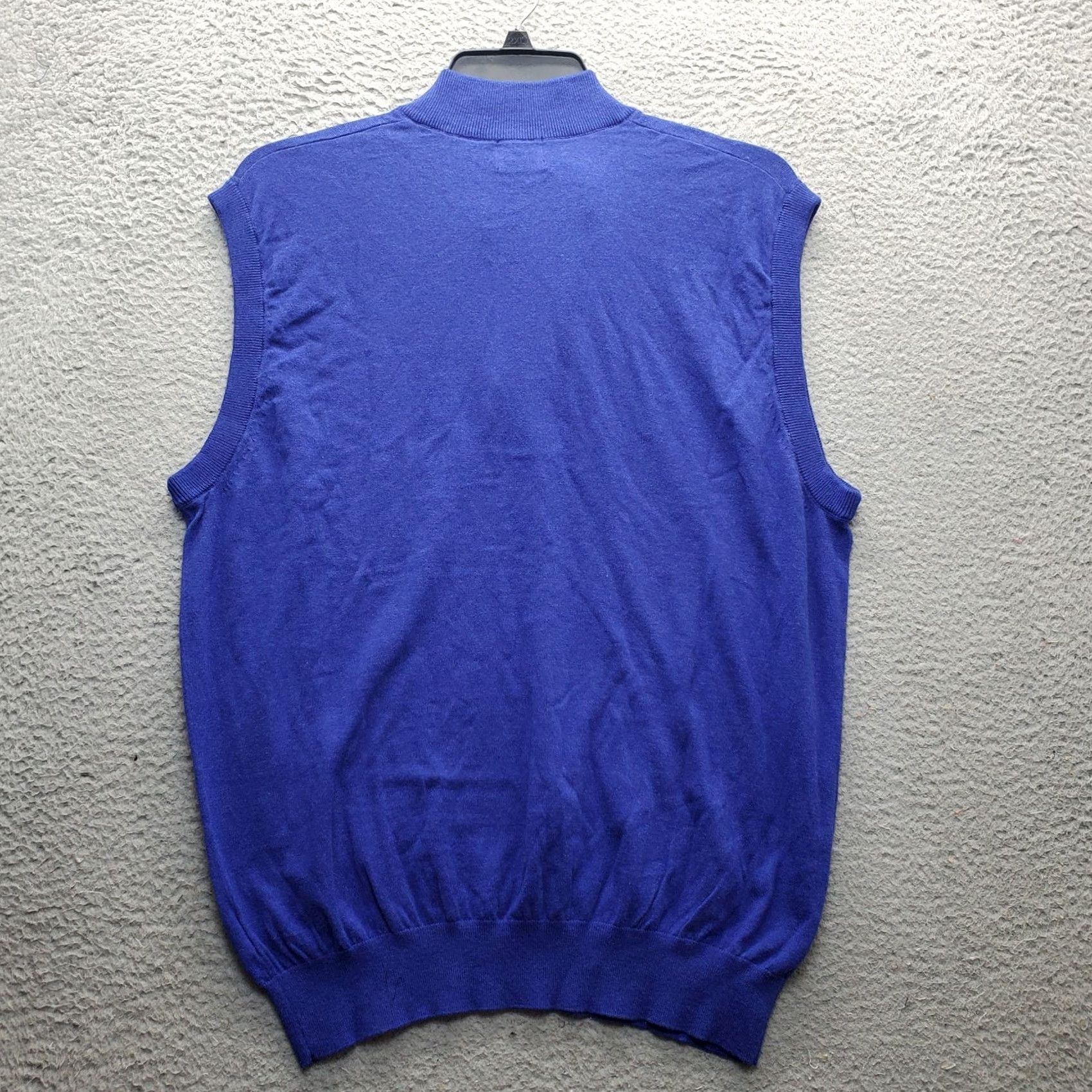 Vintage Greg Norman Mens 1/4 Zip Sweater Vest Blue Knit Golf Pullover L Size US L / EU 52-54 / 3 - 2 Thumbnail