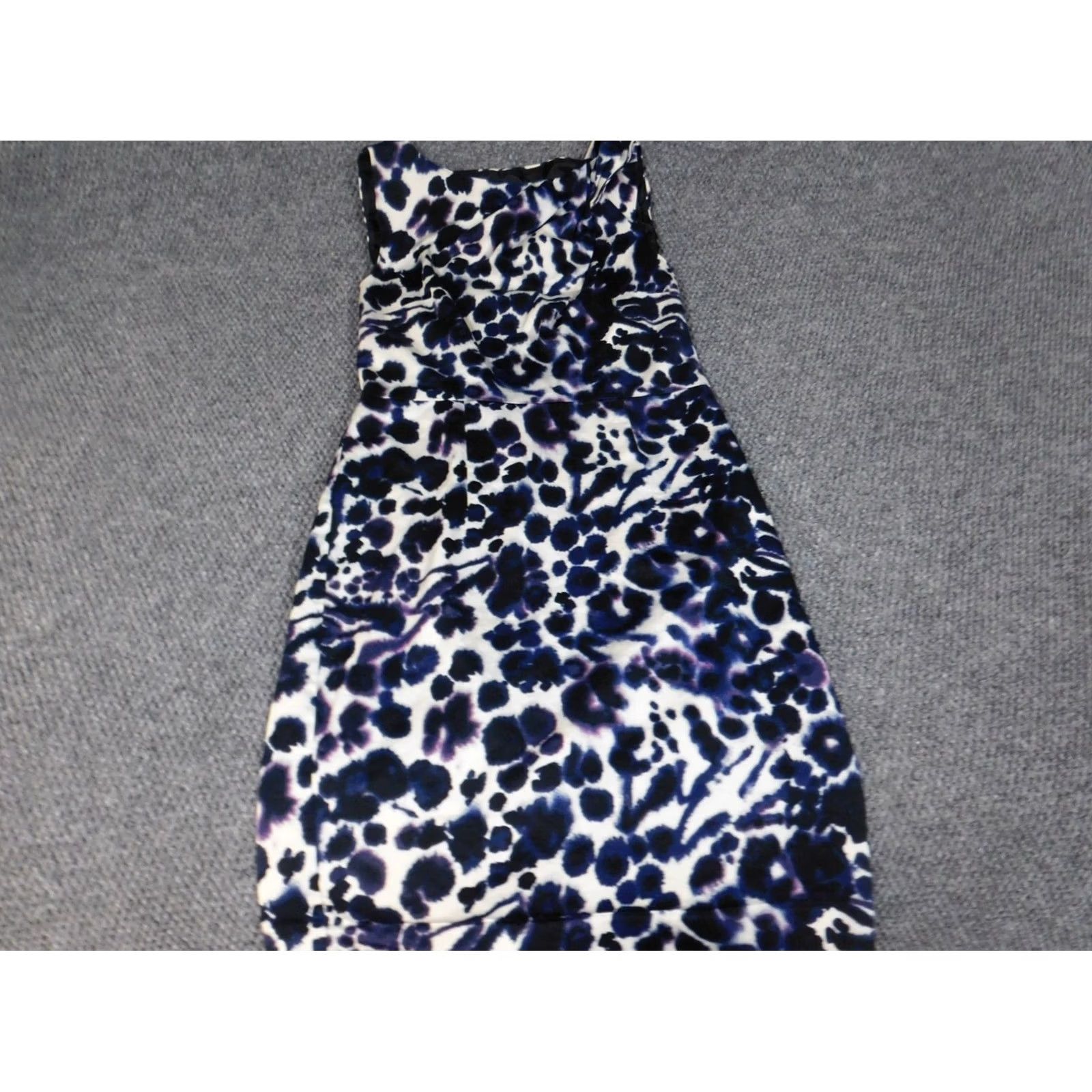 Ann Taylor Ann Taylor Womens Dress A-Line 4 Purple Floral Stretch Zip Sleeveless Knee Length Casual Womens Size S / US 4 / IT 40 - 2 Thumbnail
